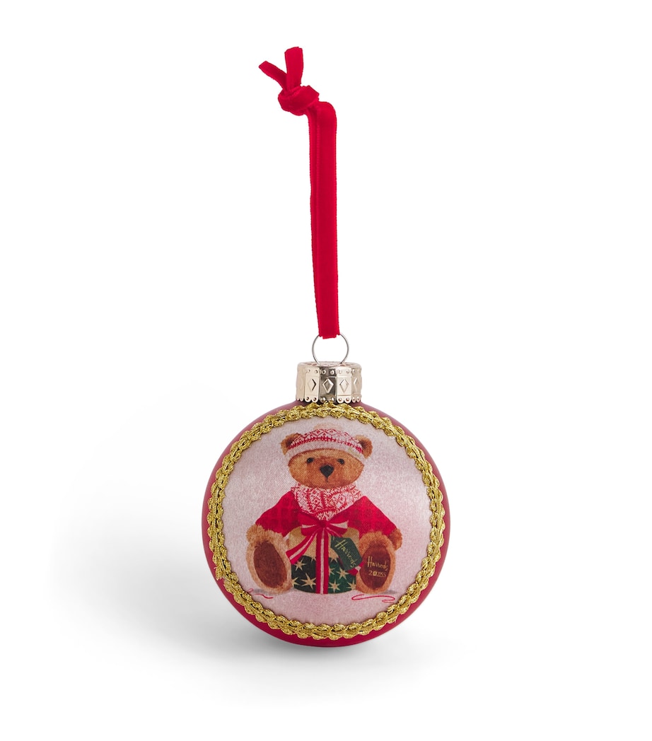 Christmas Bear Bauble RED Image 1