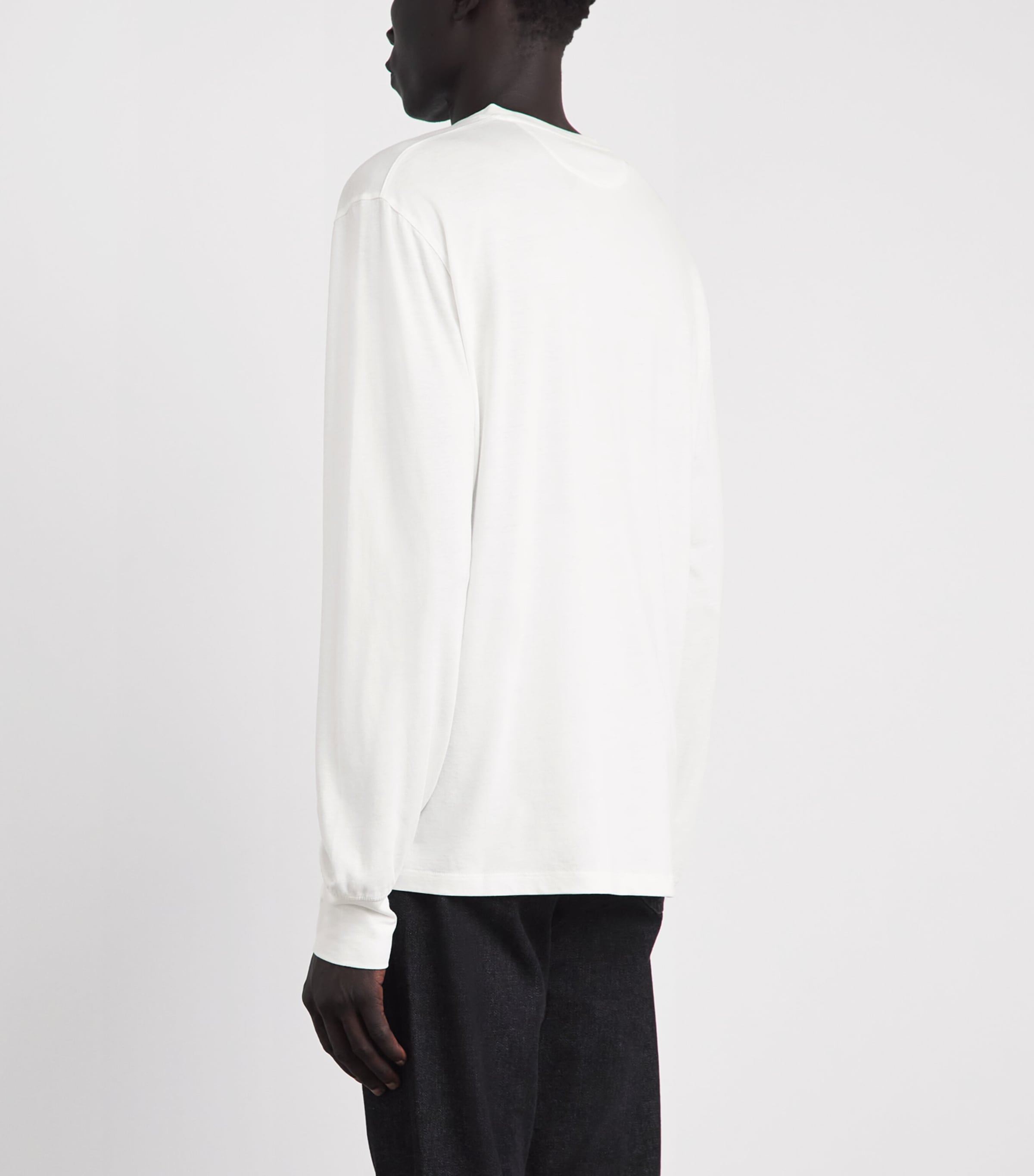 TOM FORD Mens Lyocell-Cotton Long-Sleeve T-Shirt Wab Image 5