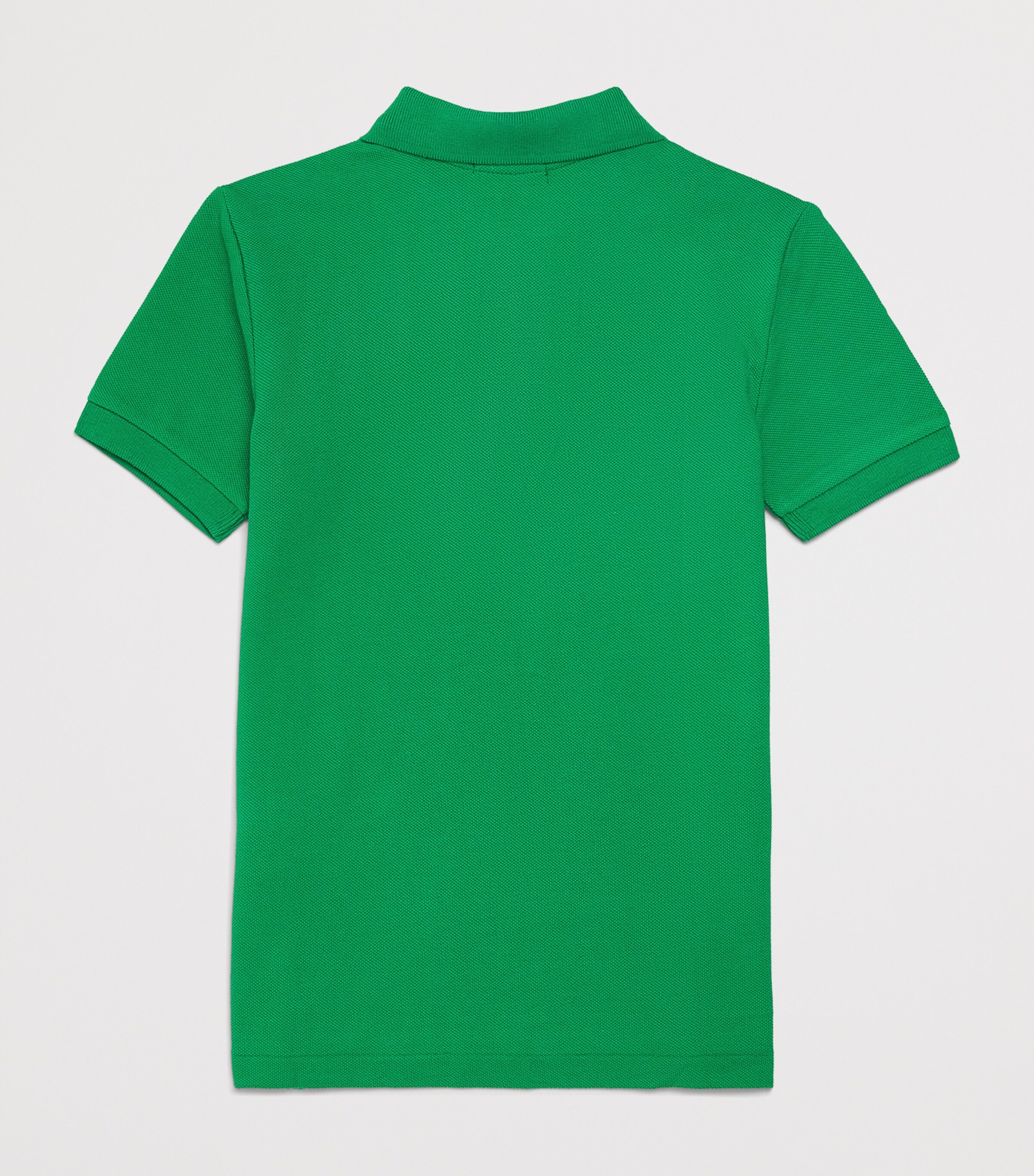 Cotton Polo Shirt (6-14 Years) GREEN Image 2