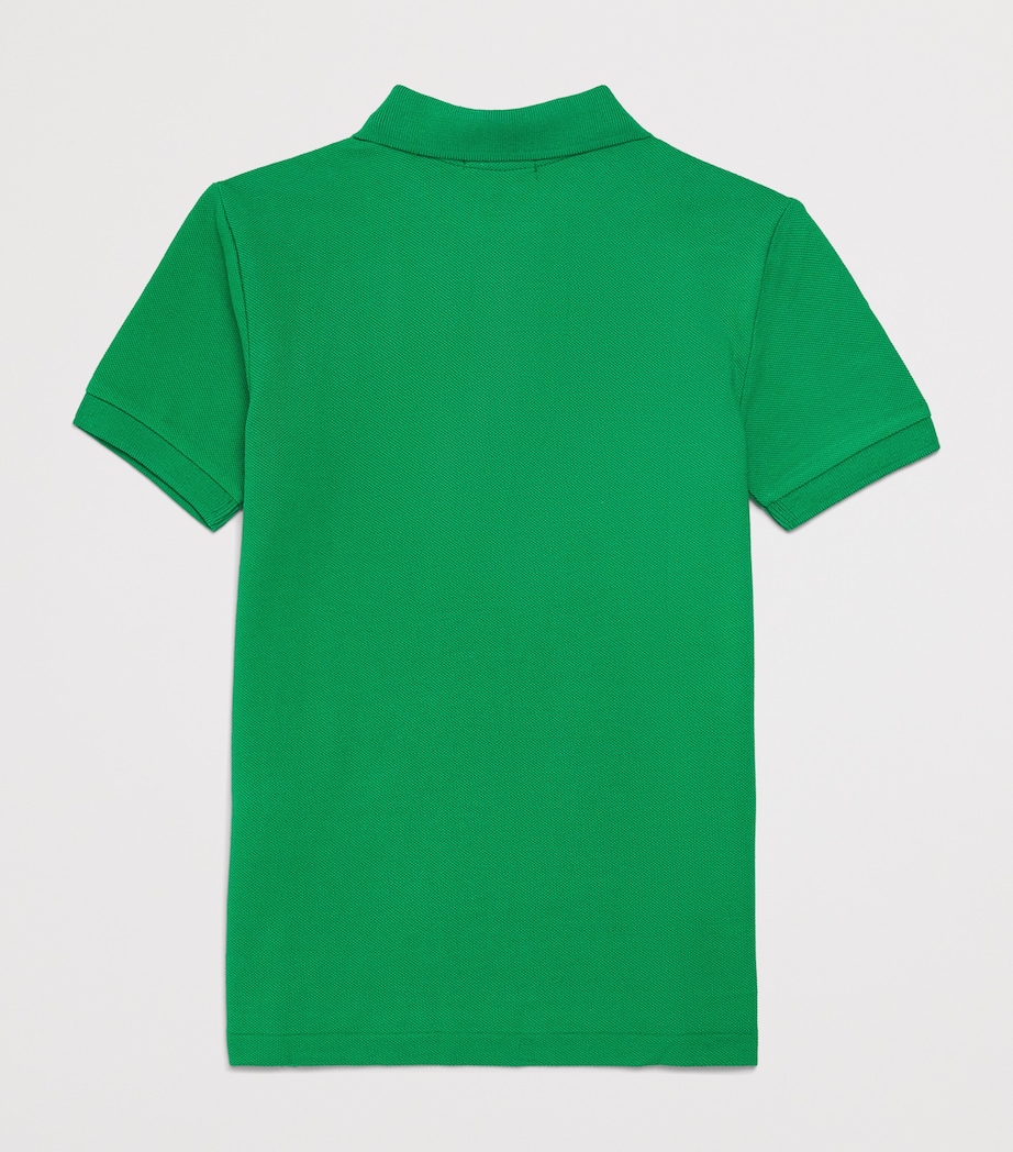 Cotton Polo Shirt (6-14 Years) GREEN Image 2