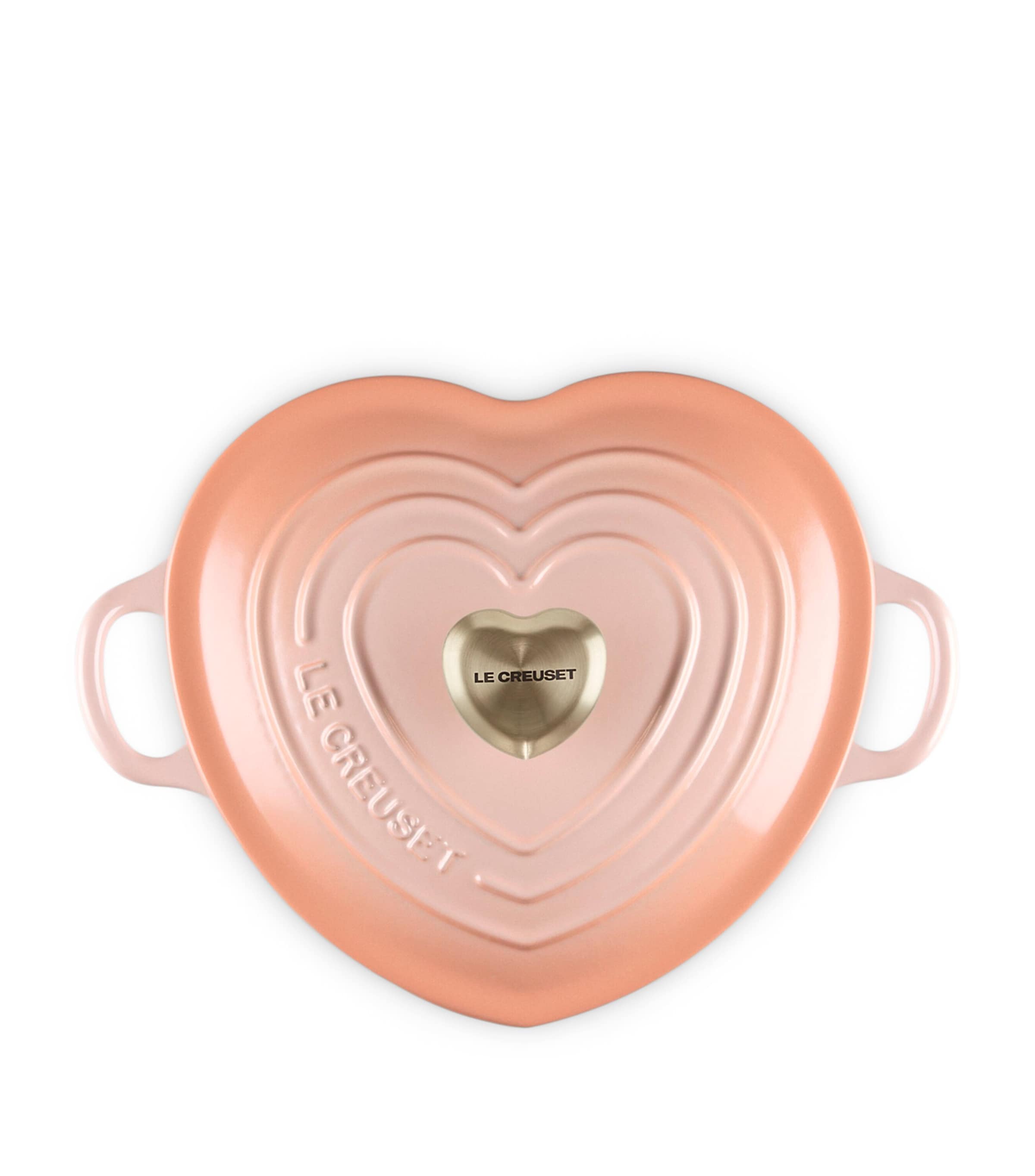 Le Creuset Cast Iron Heart Casserole Dish (20cm) Pêche Image 5