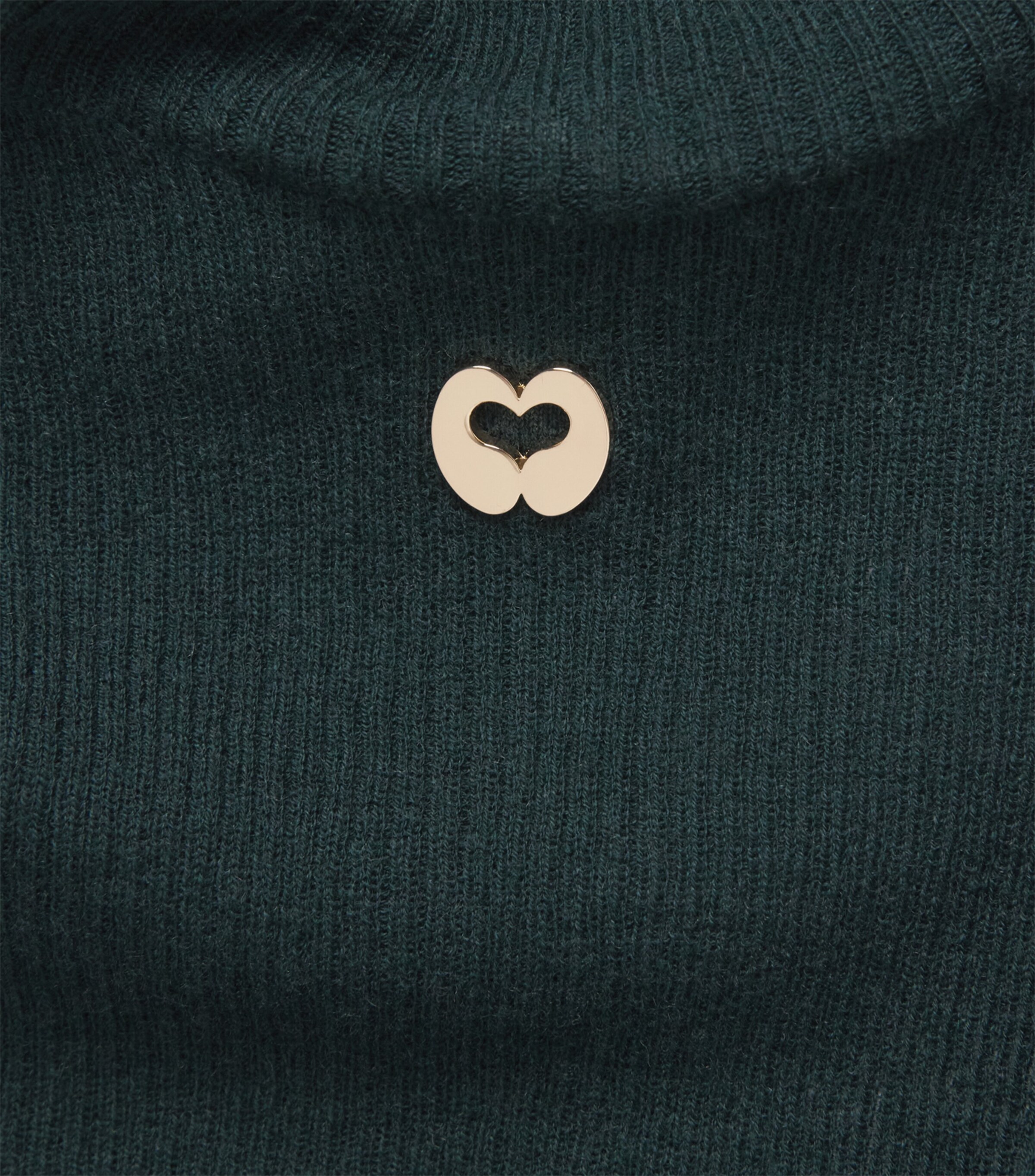 Maje Womens Wool-Silk Rollneck Sweater Bottle Green Image 6