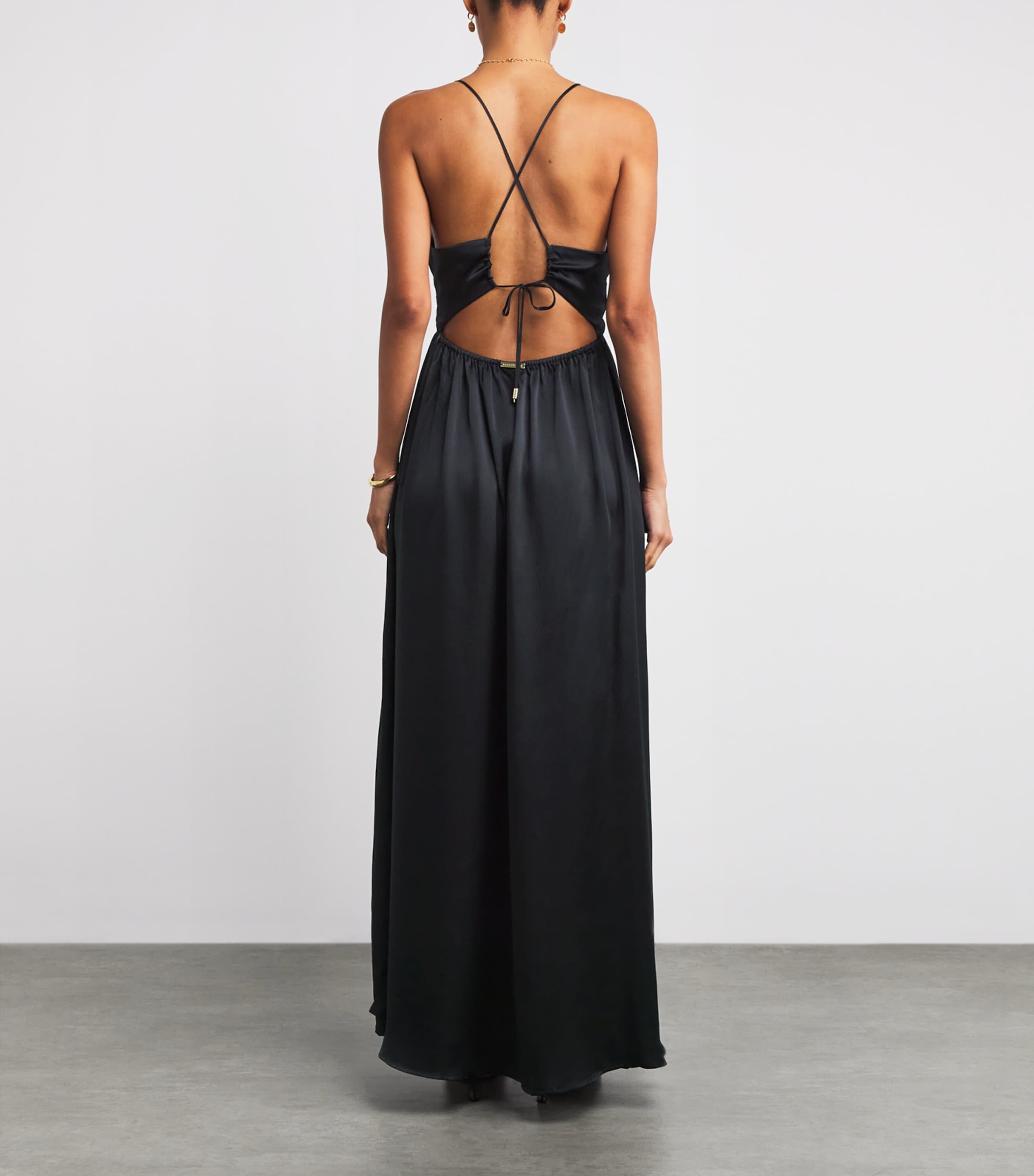 Silk Meteora Maxi Dress BLK-BLK/SILK Image 3