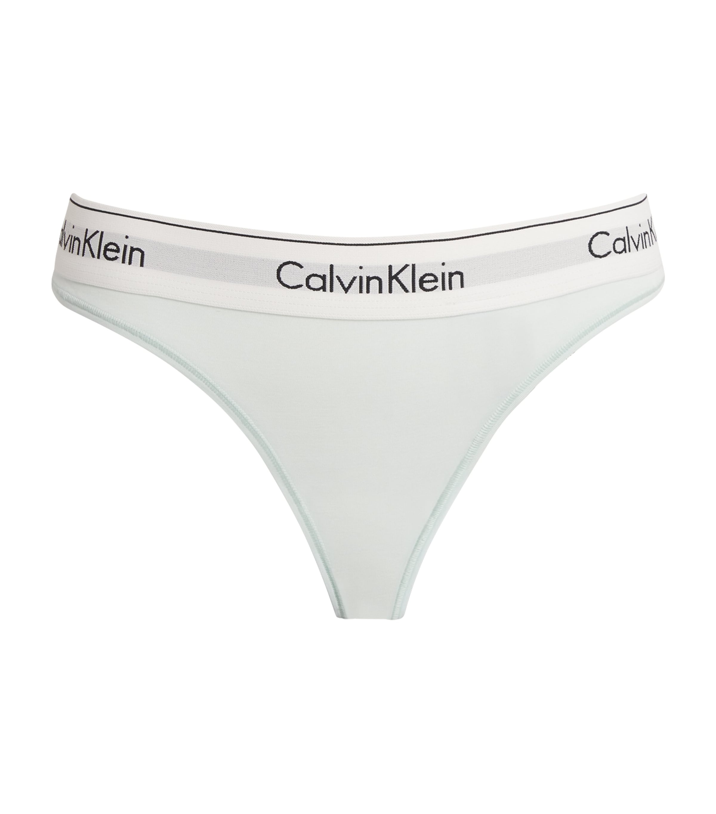 Shop Calvin Klein Modern Cotton Thong In Blue