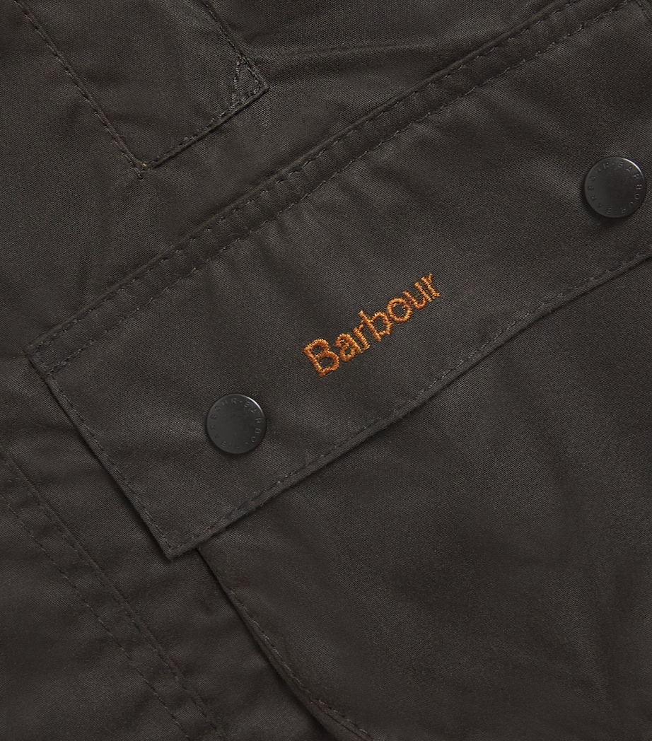 Waxed Beaufort Jacket (6-15 Years) OL75 OLIVE Image 3