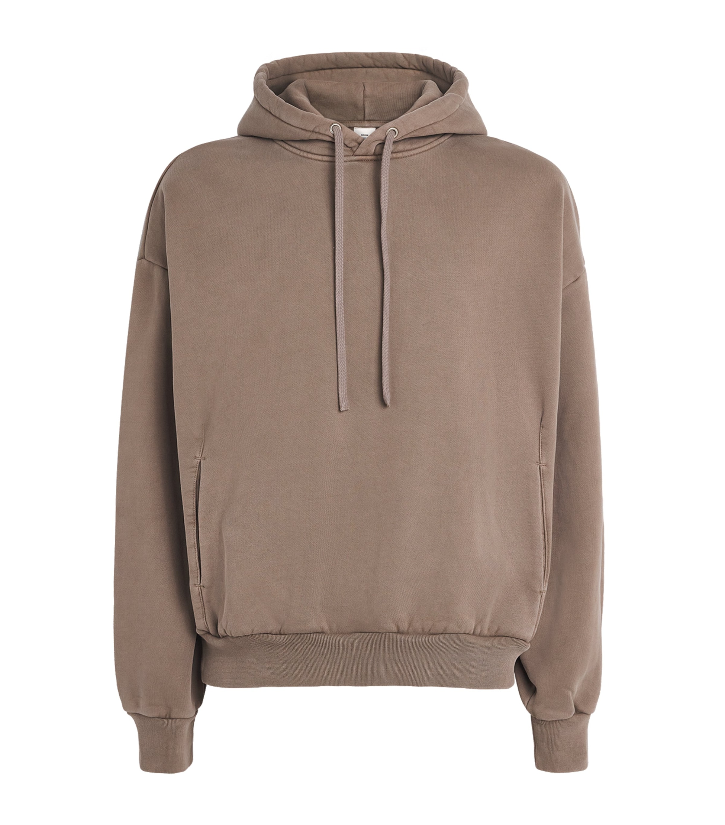 Skims Cotton Fleece Relaxed Hoodie In Brown