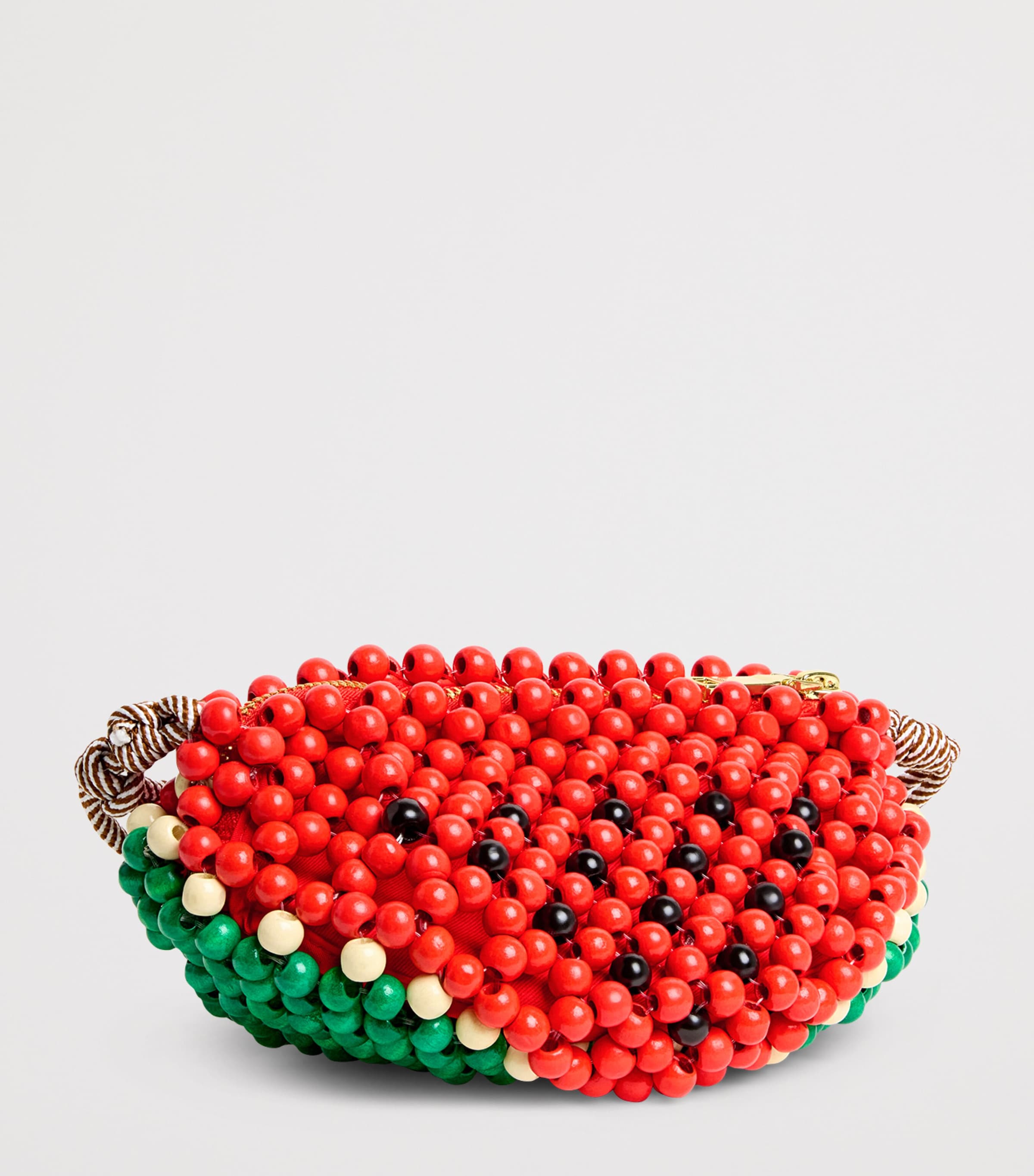 ALEMAIS Mini Beaded Watermelon Shoulder Bag Coral Image 3