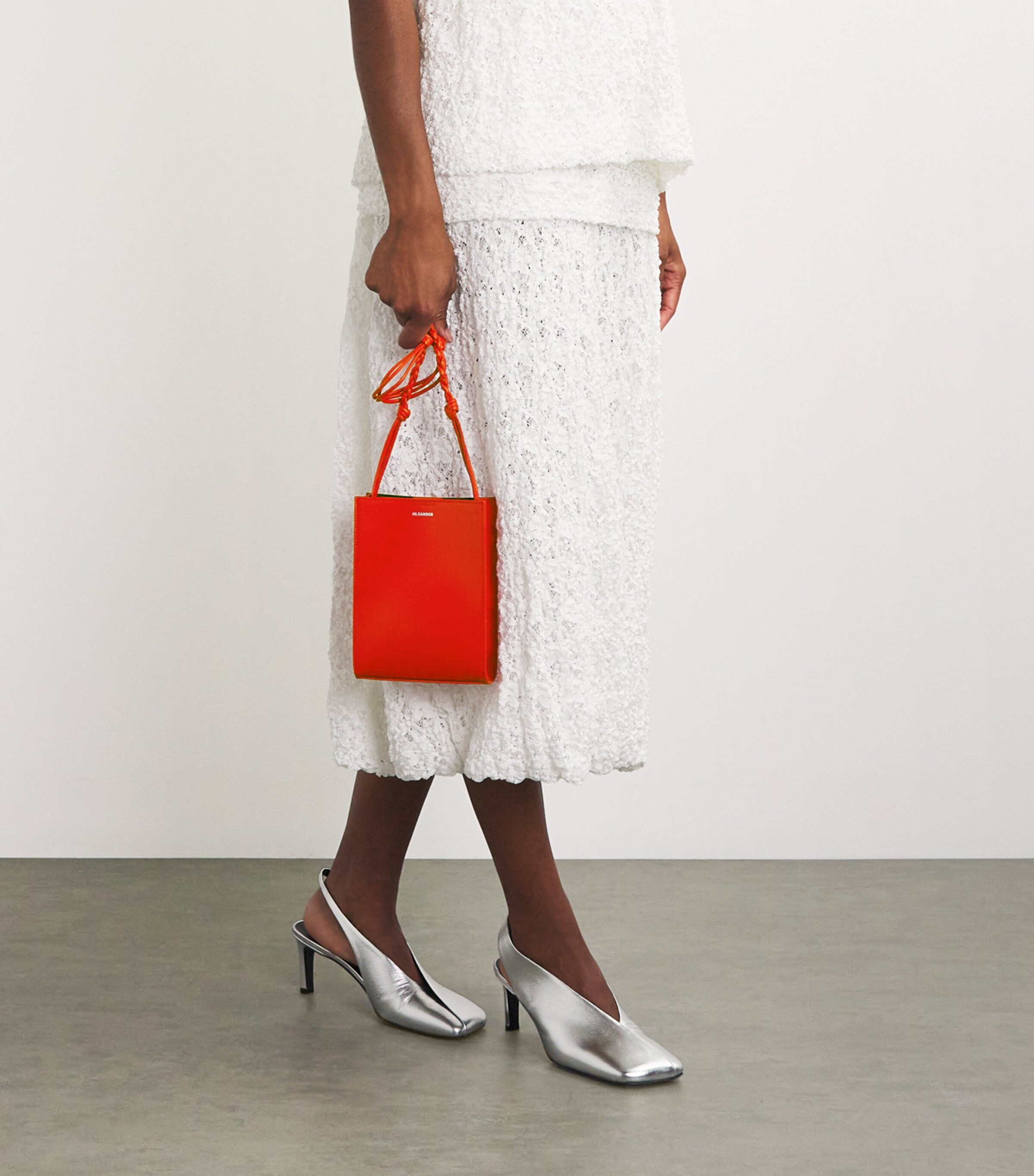 Jil Sander Small Leather Tangle Shoulder Bag | Harrods UK