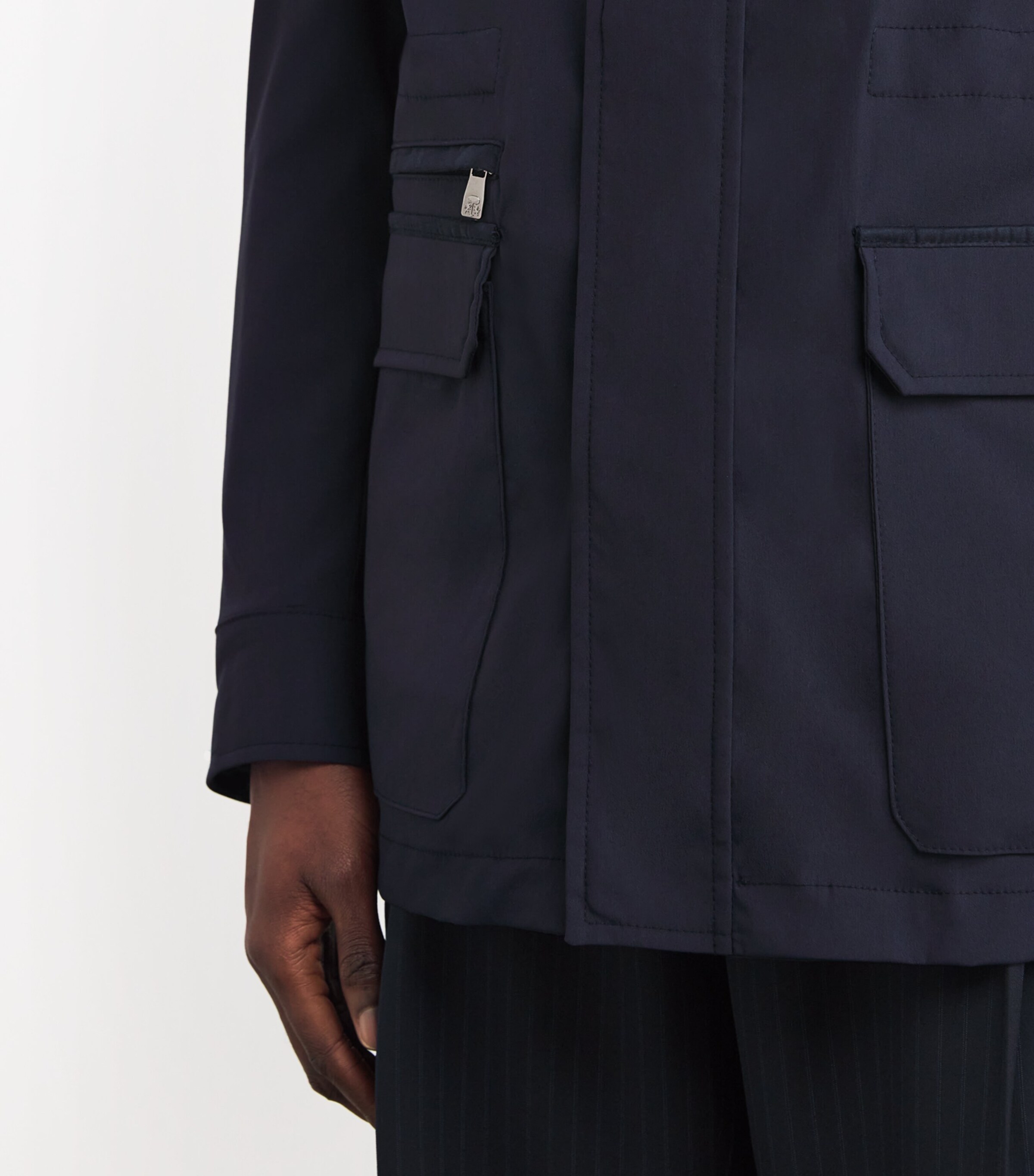 Virgin Wool-Blend Jacket 002 DARK BLUE Image 7