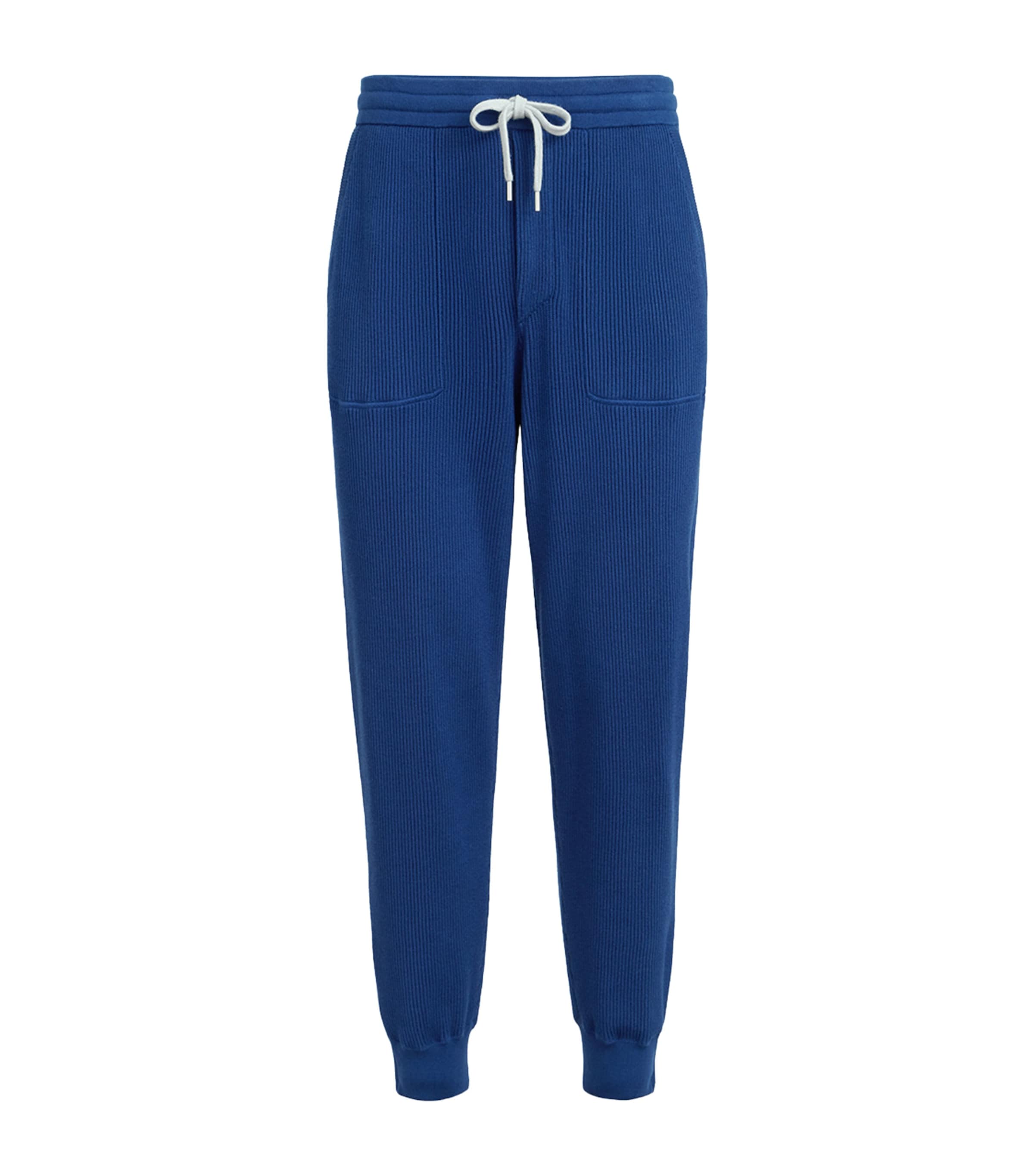 Brunello Cucinelli Mens Cotton Knitted Straight Sweatpants Image 1