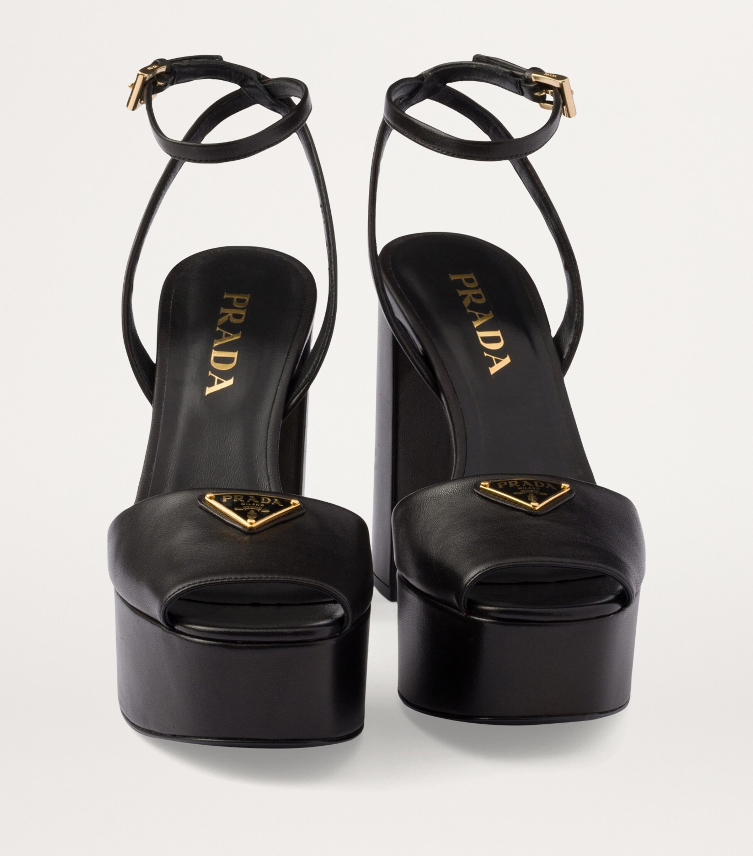 Prada leather platform sandals best sale