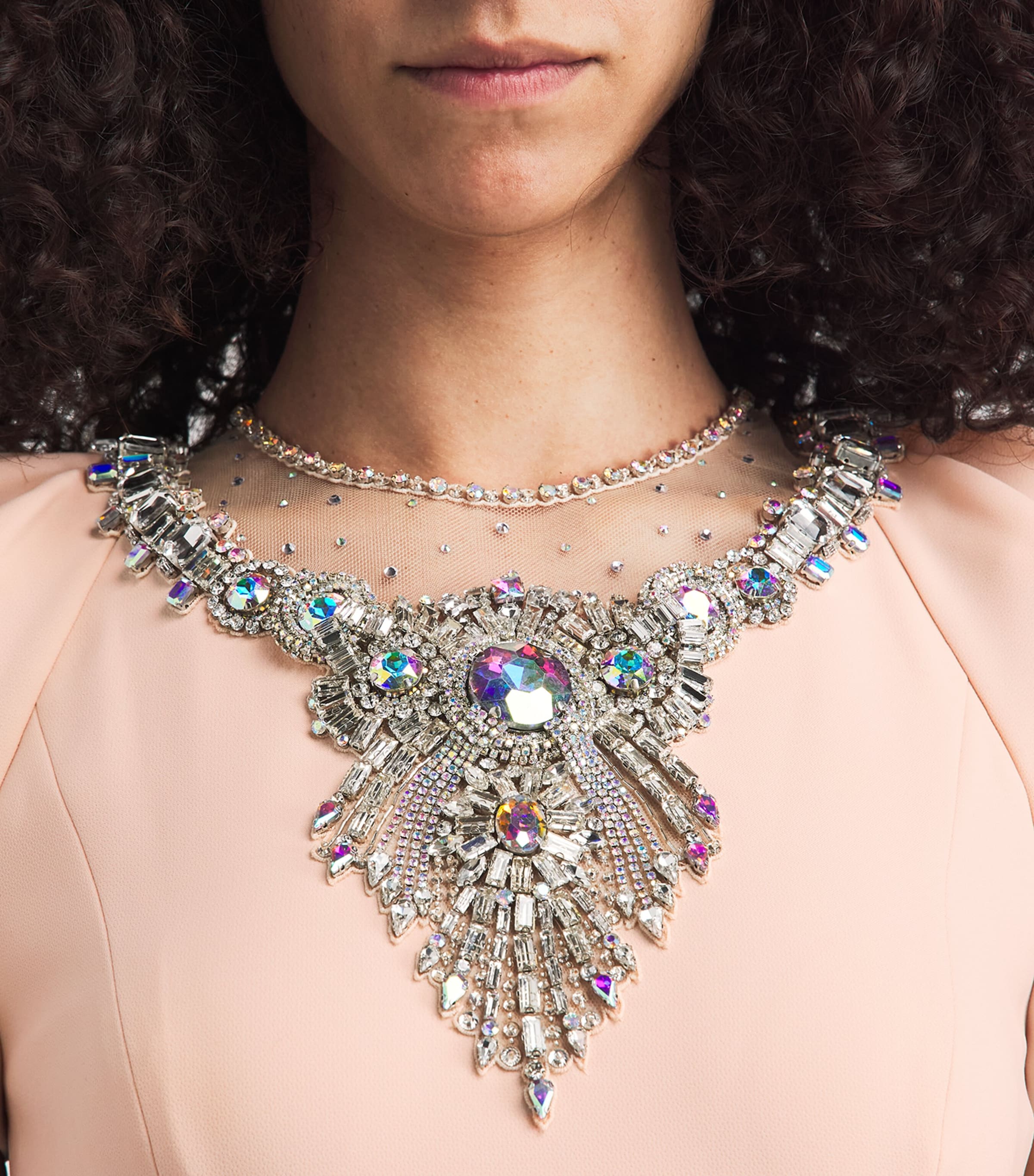 Jenny Packham Womens Embellished Nocturne Gown Morganite Image 3
