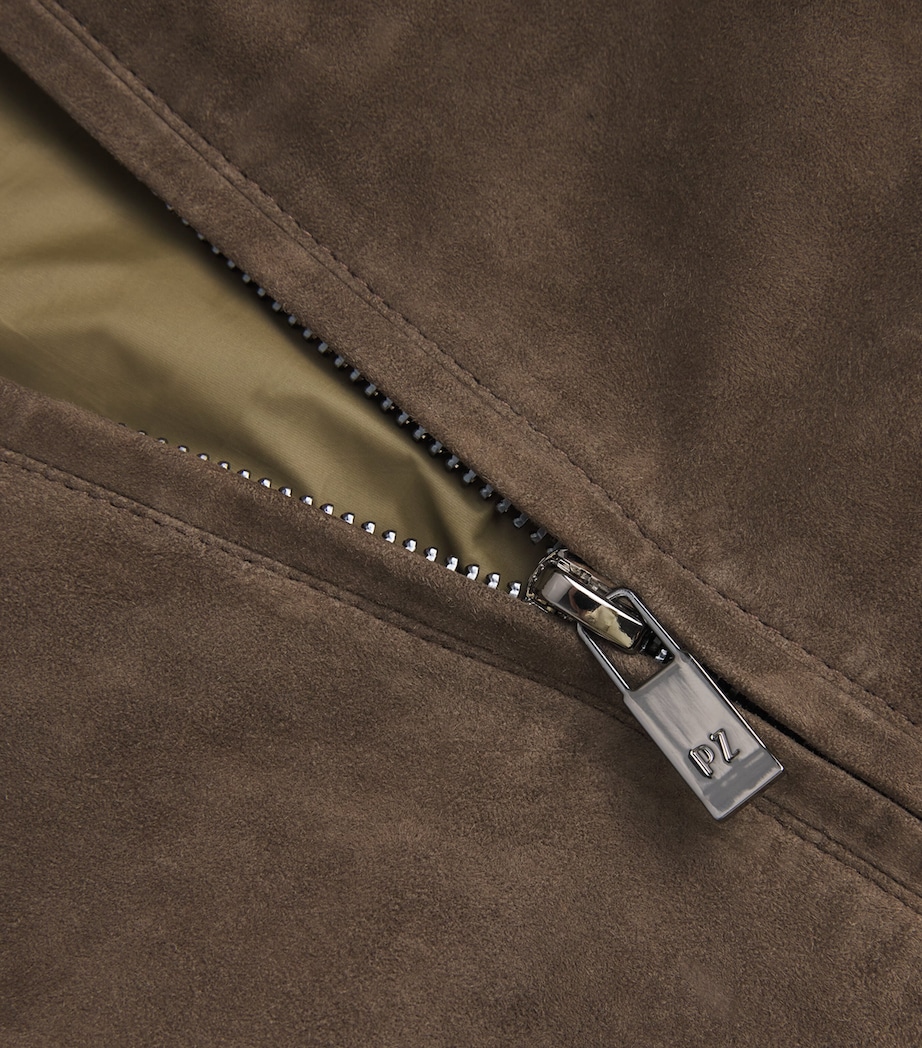 Suede Bomber Jacket 65 GREEN Image 5