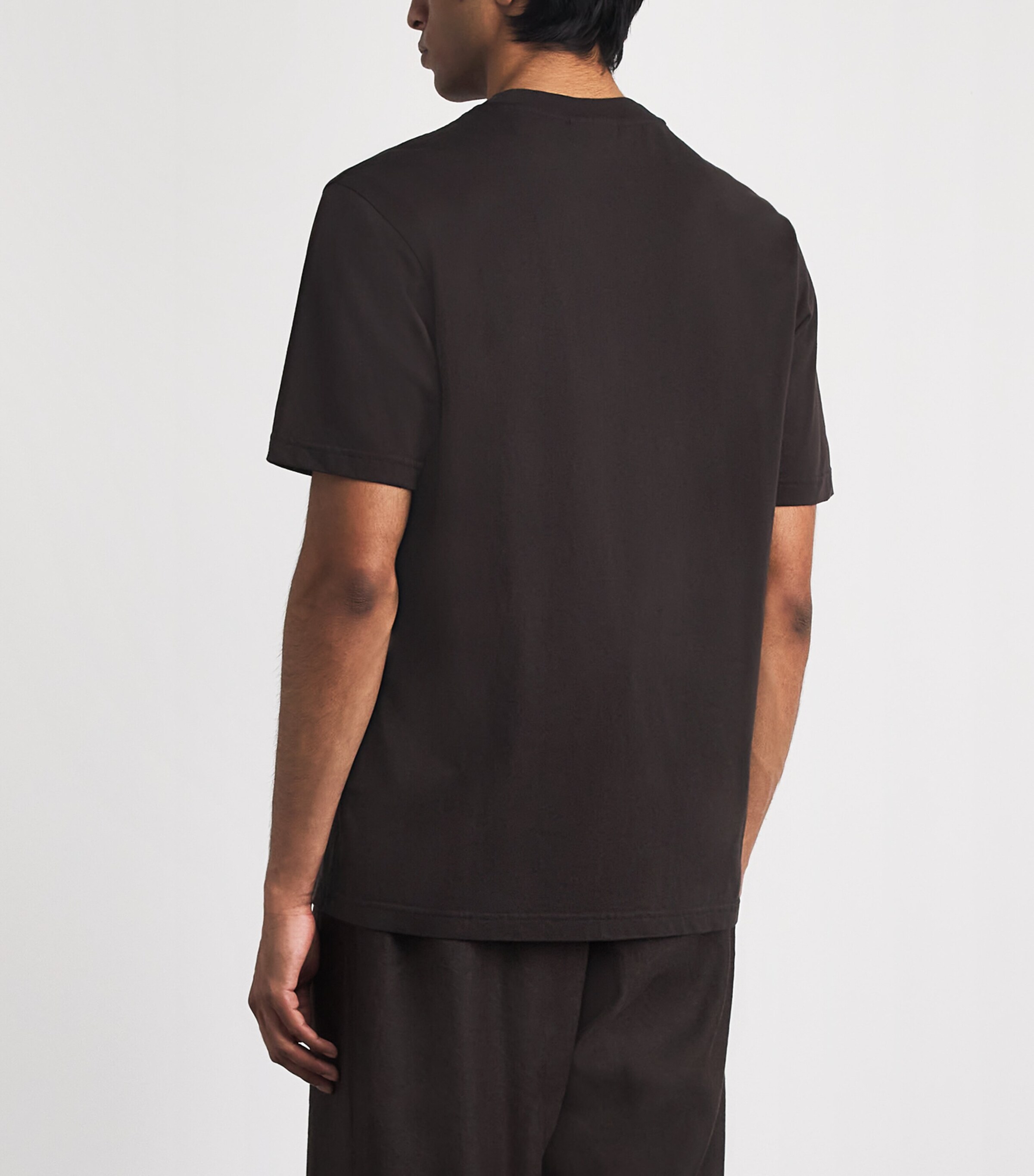 NN.07 Mens Pima Cotton Logo T-Shirt Deep Truffle Image 5