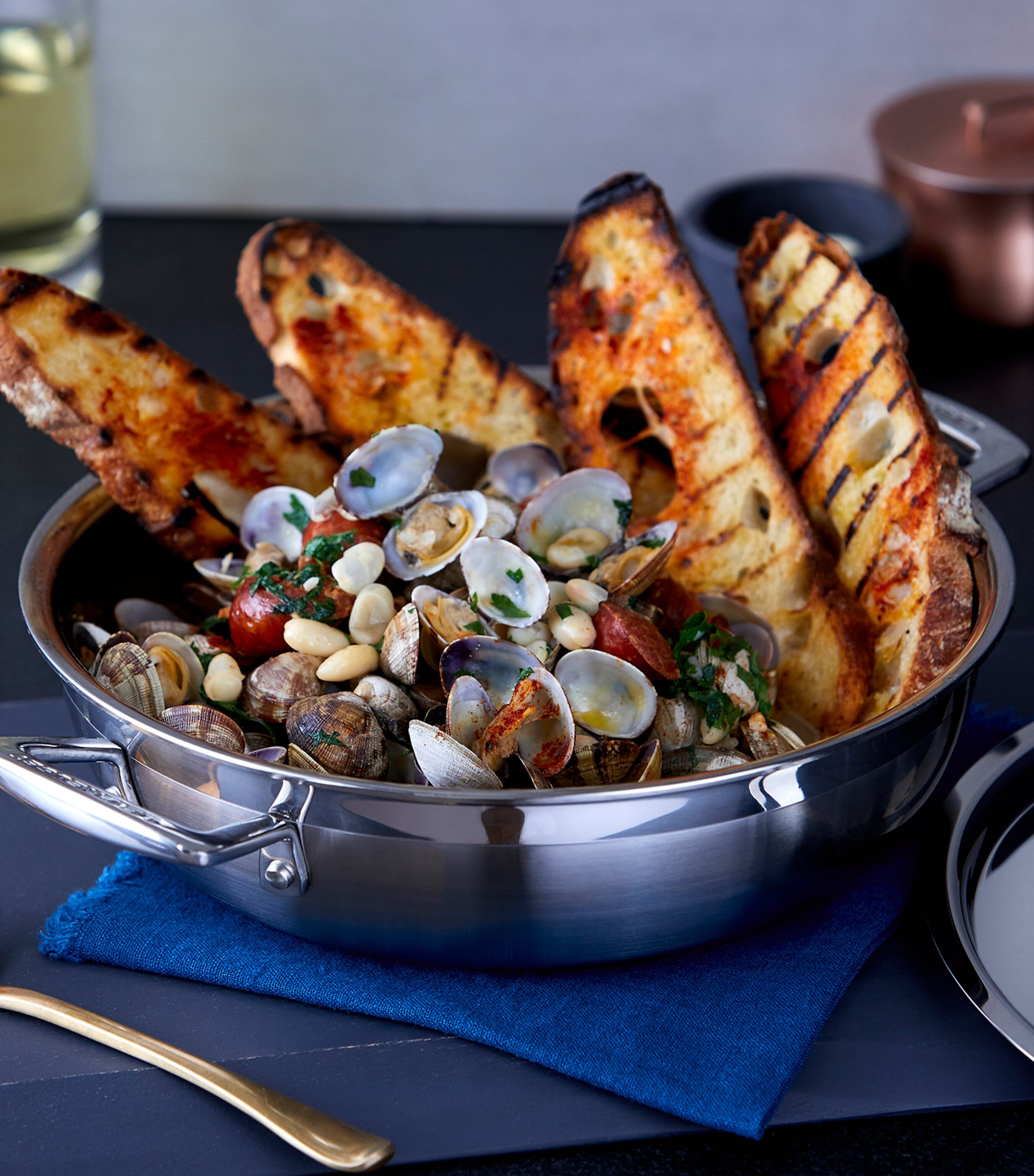 3-Ply Stainless Steel Shallow Casserole Dish (26cm) STEEL Image 4