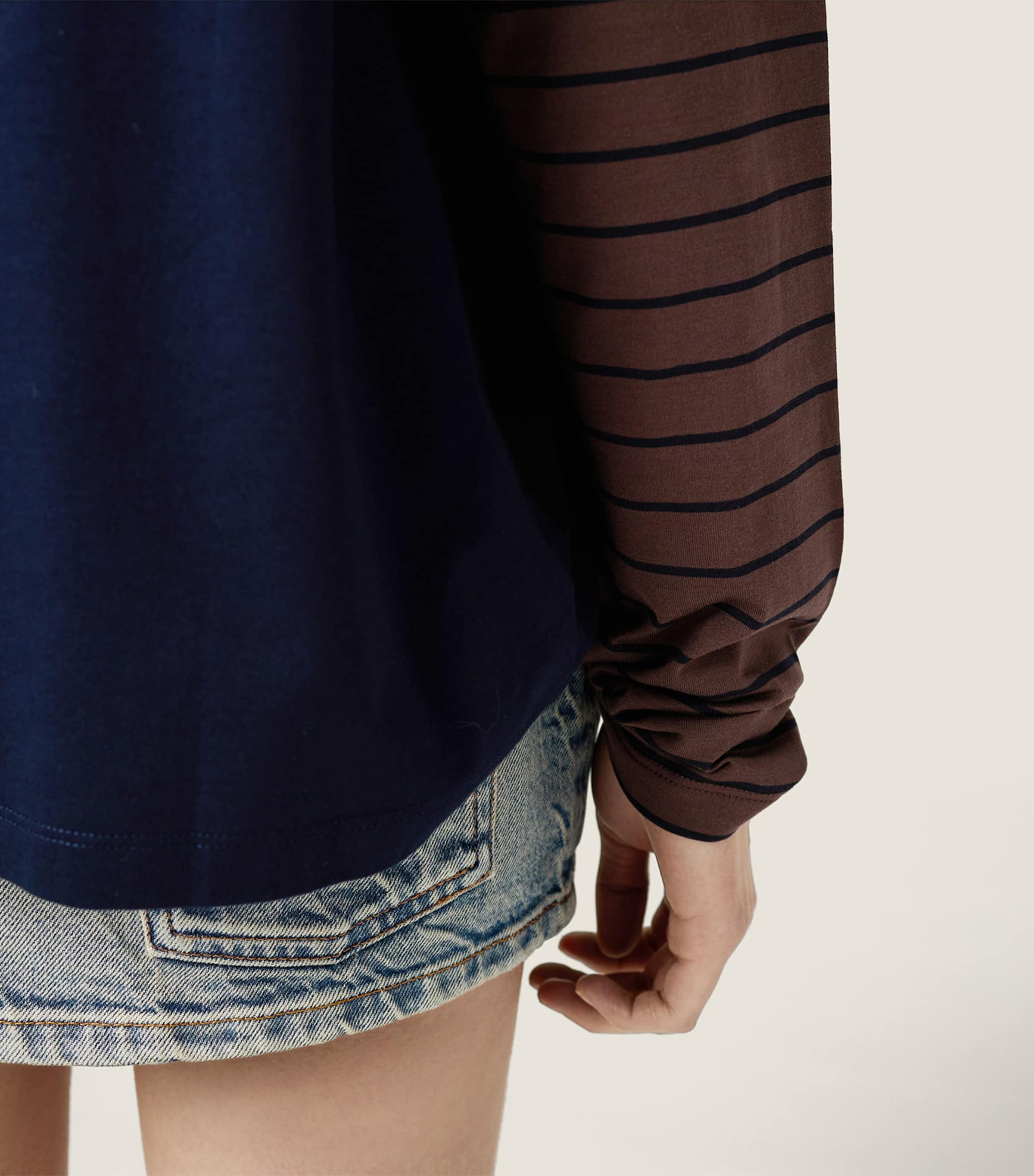 Cotton Long-Sleeve T-Shirt F057W Image 3