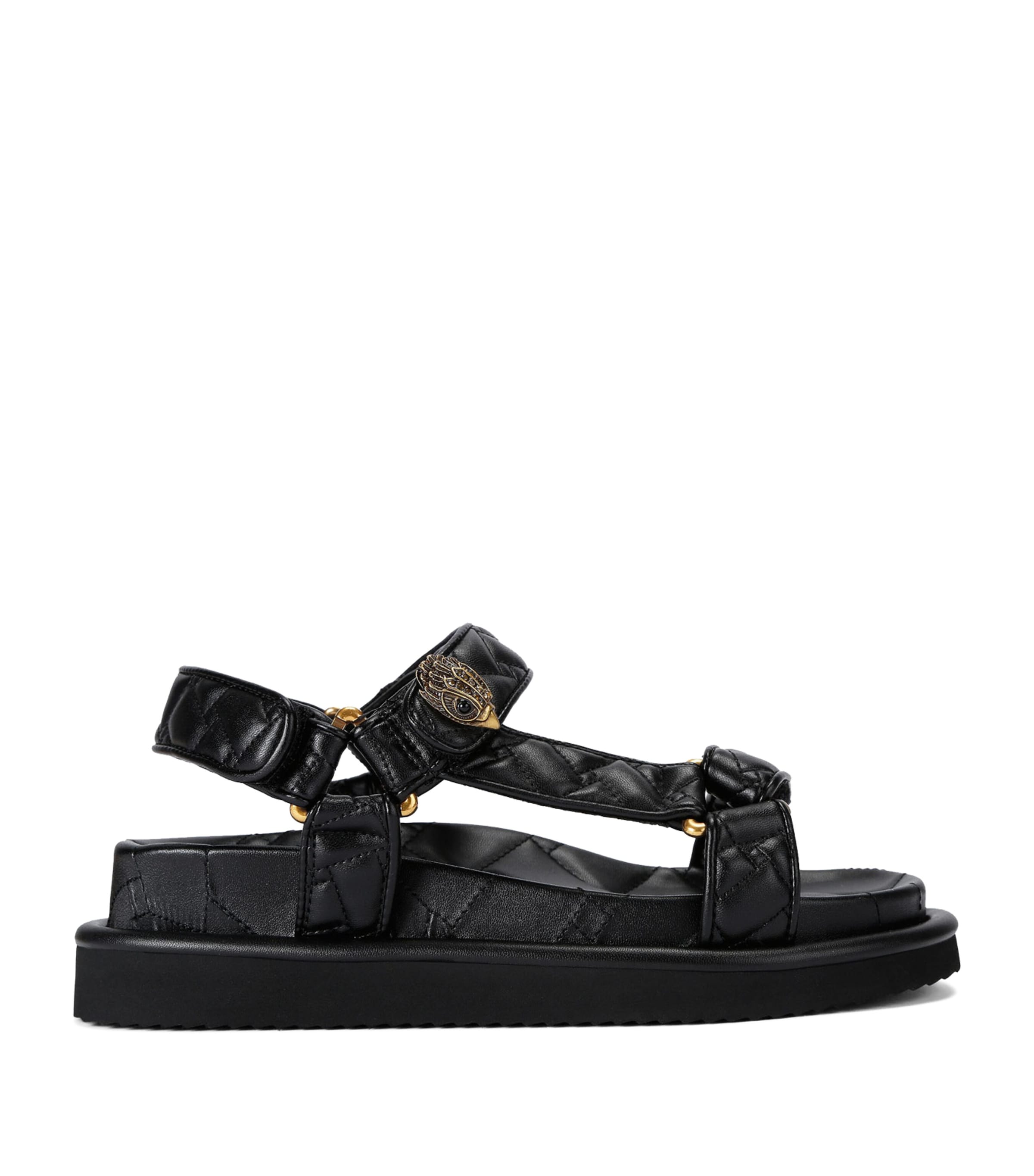 Kurt Geiger Quilted Orson Sandals In Black