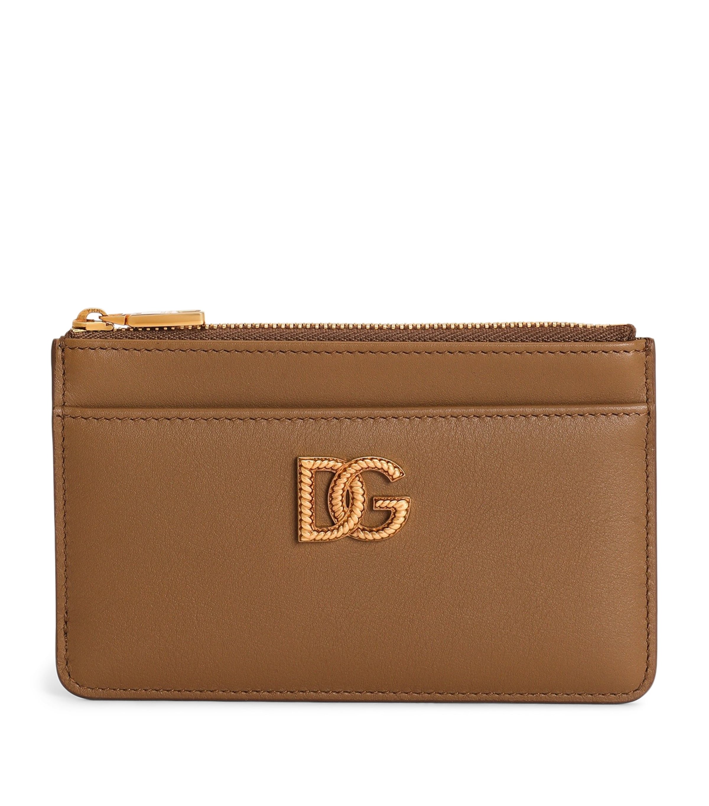 Dolce&Gabbana Calfskin DG Millennials Card Holder Caramello Image 1