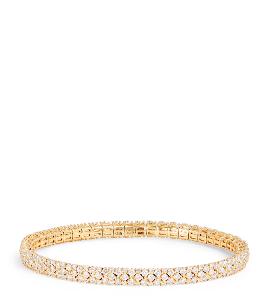 Yellow Gold and Diamond Stretch Tennis Bracelet YELLOW GOLD Image 1