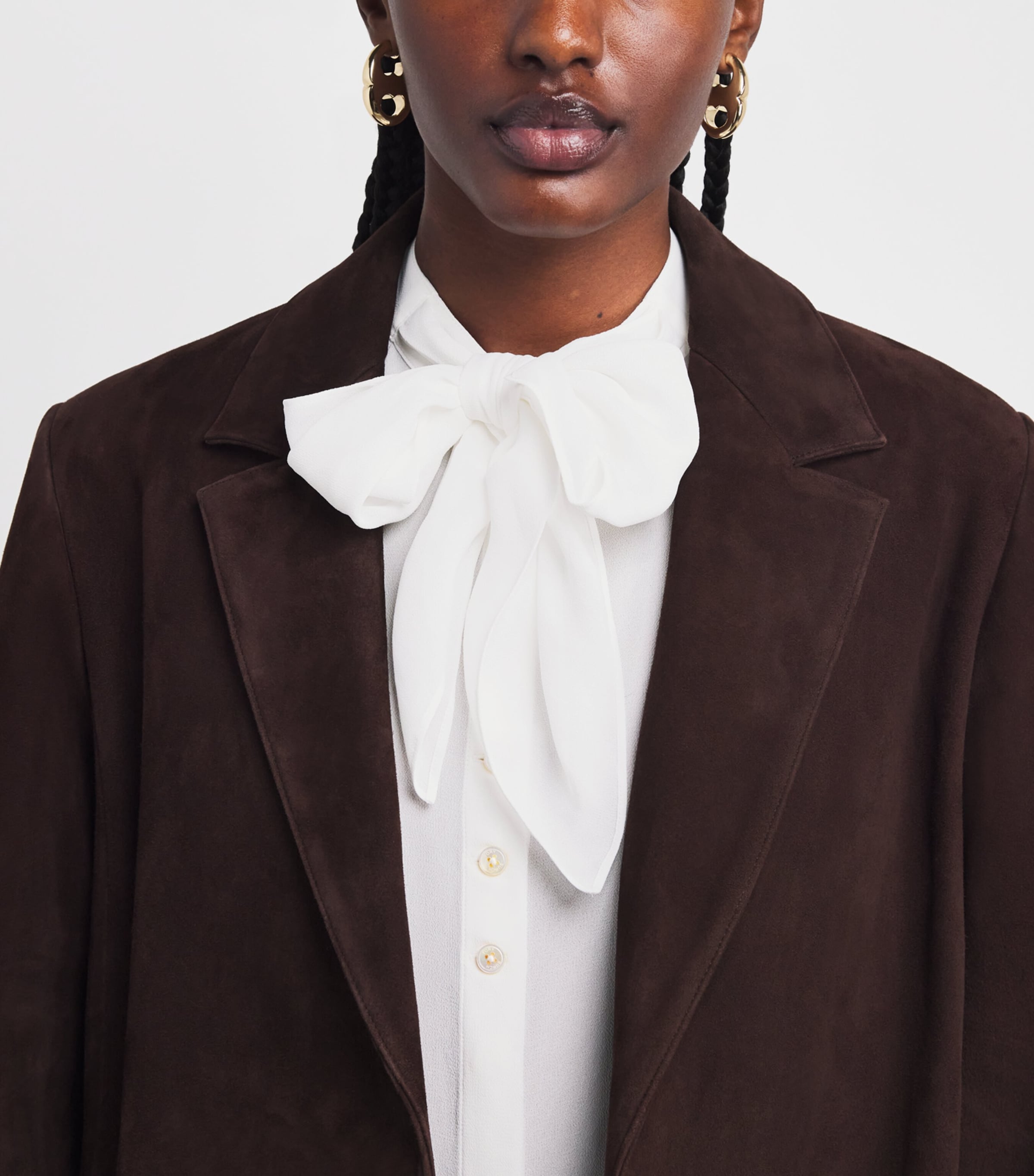 Georgette Bow Blouse MARSHMALLOW 025 Image 6