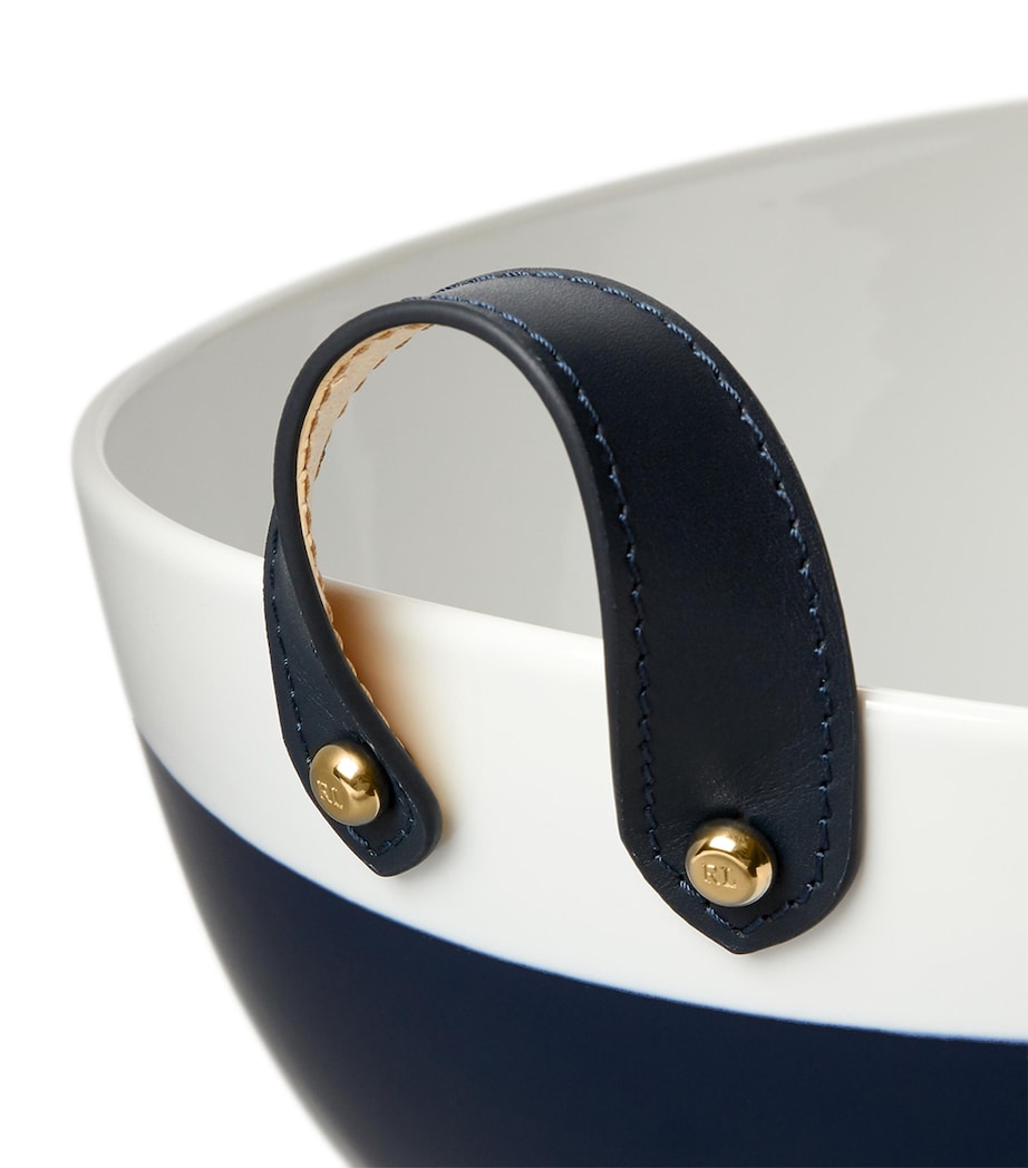 Wyatt Salad Bowl (31.5cm x 26.5cm) NAVY AND WHITE Image 2