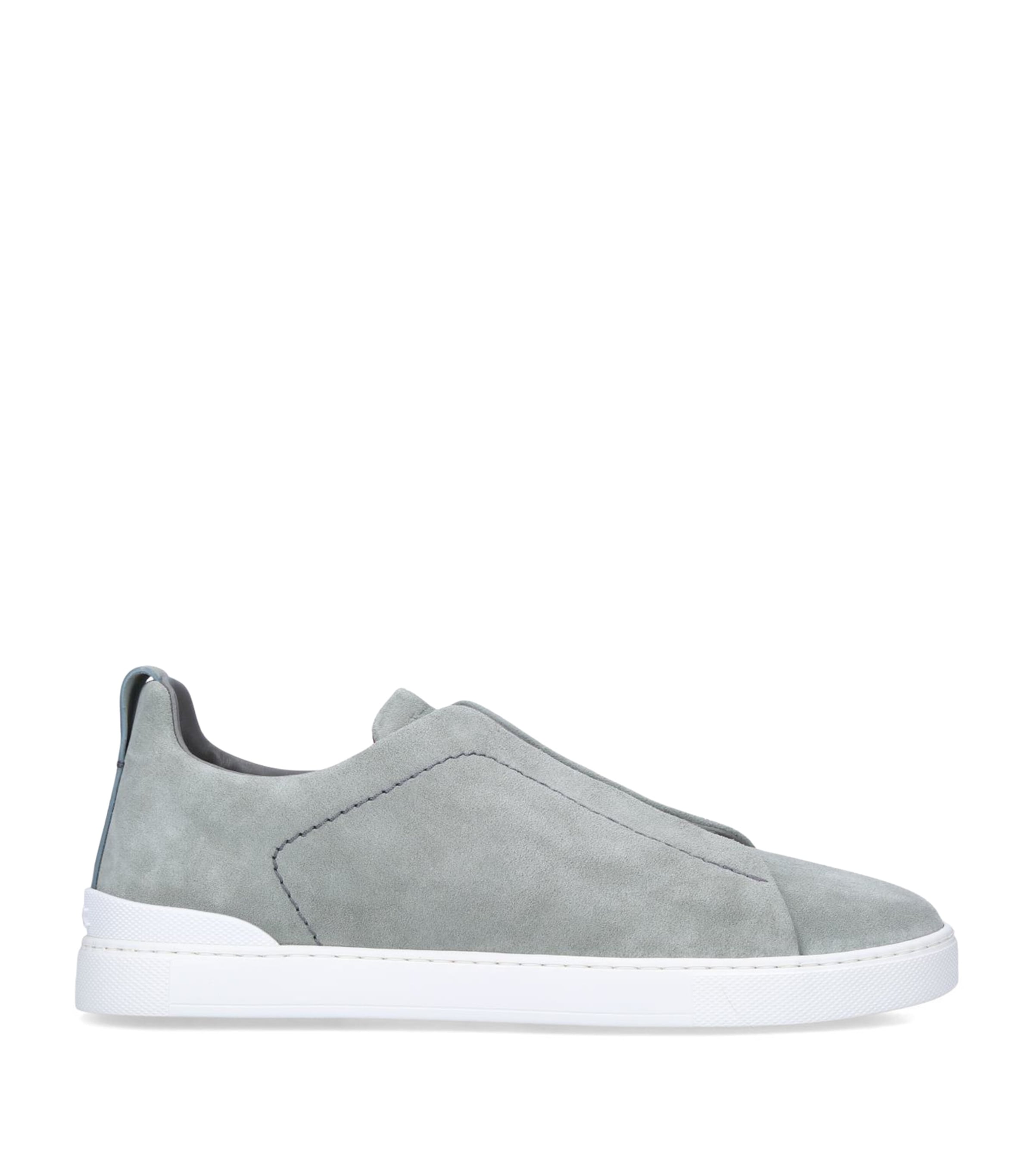 Suede Triple Stitch Sneakers GREY MID Image 1