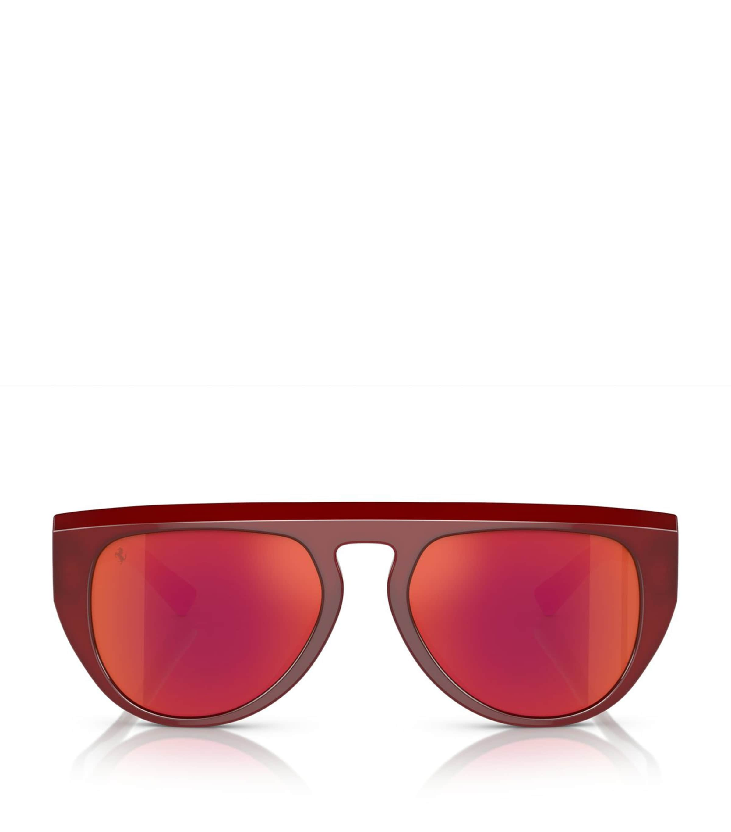 Shop Ferrari Acetate Fh2005u Sunglasses In Red