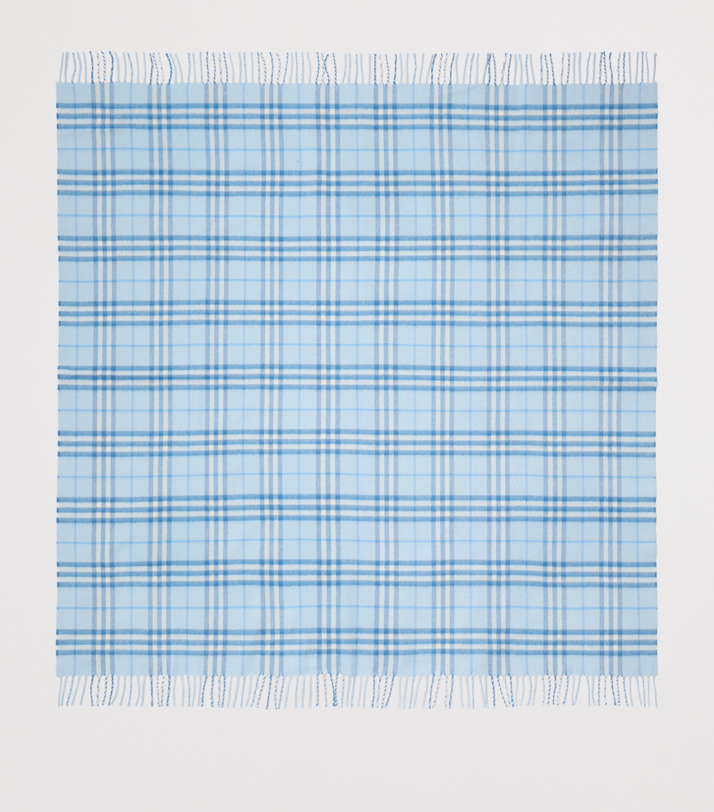 Wool Check Blanket ICE BLUE IP CHECK Image 2