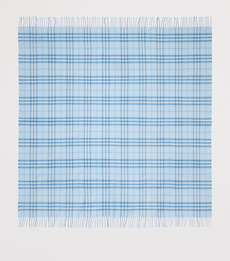 Wool Check Blanket ICE BLUE IP CHECK Image 2