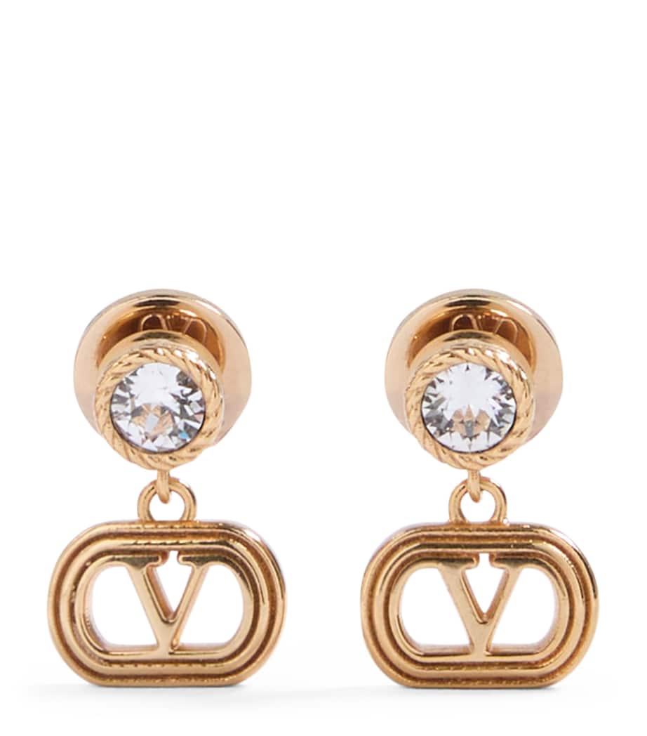 Embellished Ovalette Stud Earrings 9MN Image 1