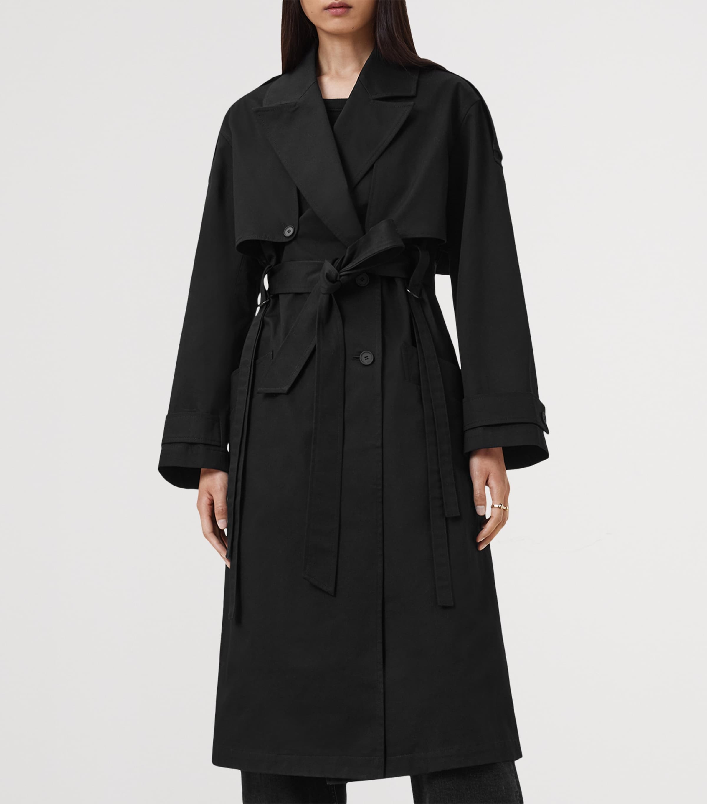 Cadence Hybrid Trench Coat BLACK Image 5