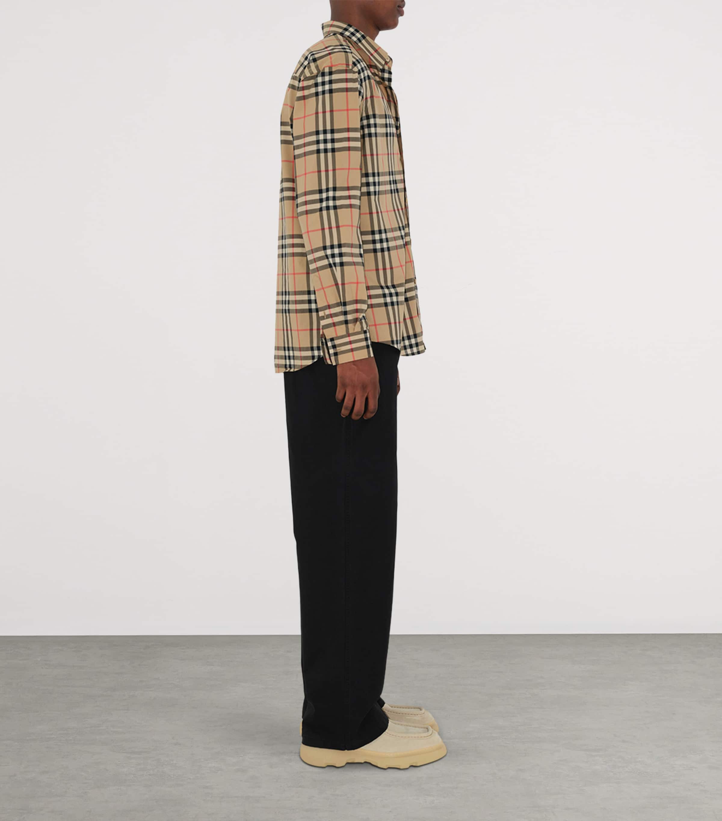 Cotton Check Shirt ARCHIVE BEIGE IP CHK Image 3