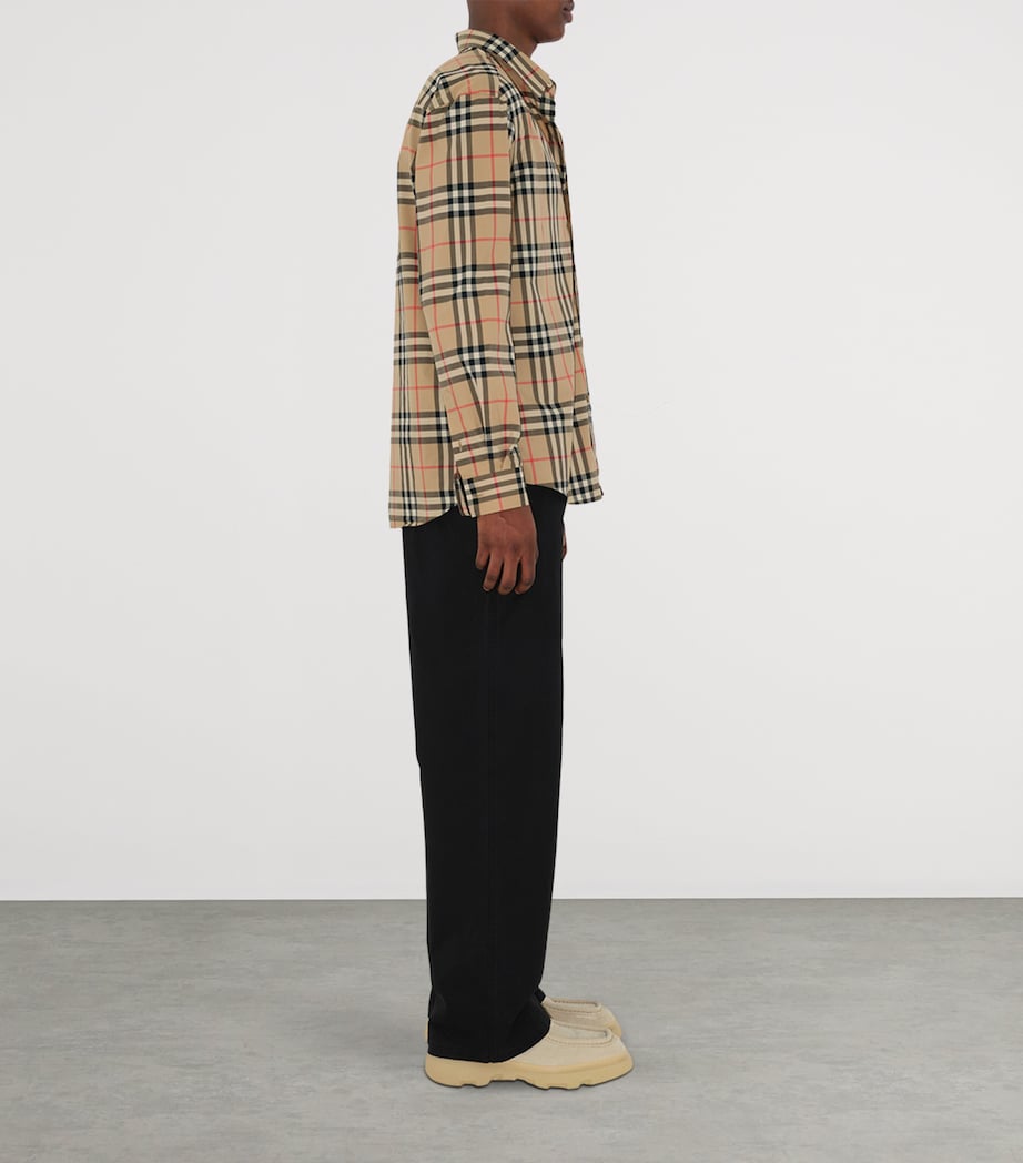 Cotton Check Shirt ARCHIVE BEIGE IP CHK Image 3