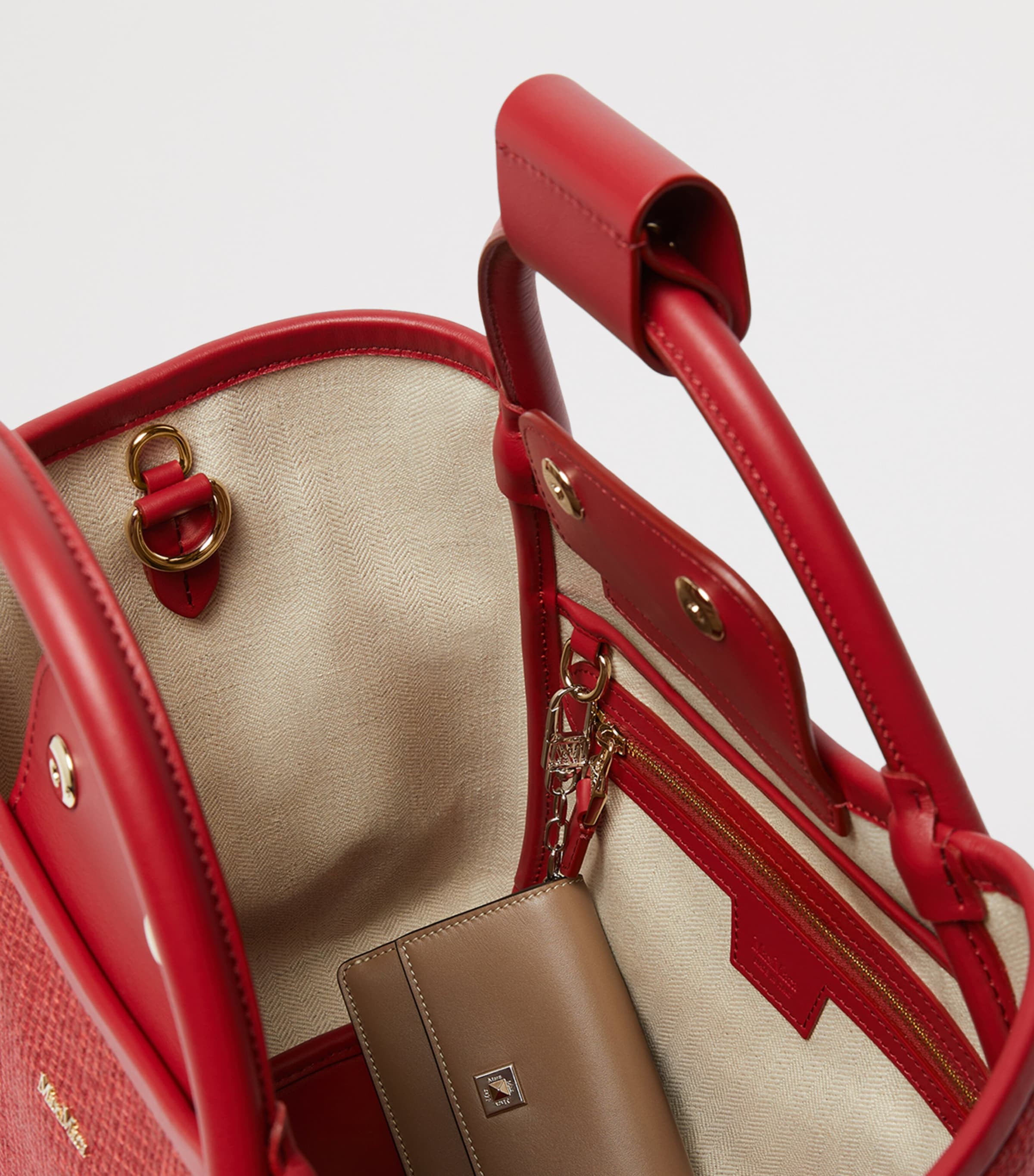 Max Mara Small Marine Top-Handle Bag Red Image 6