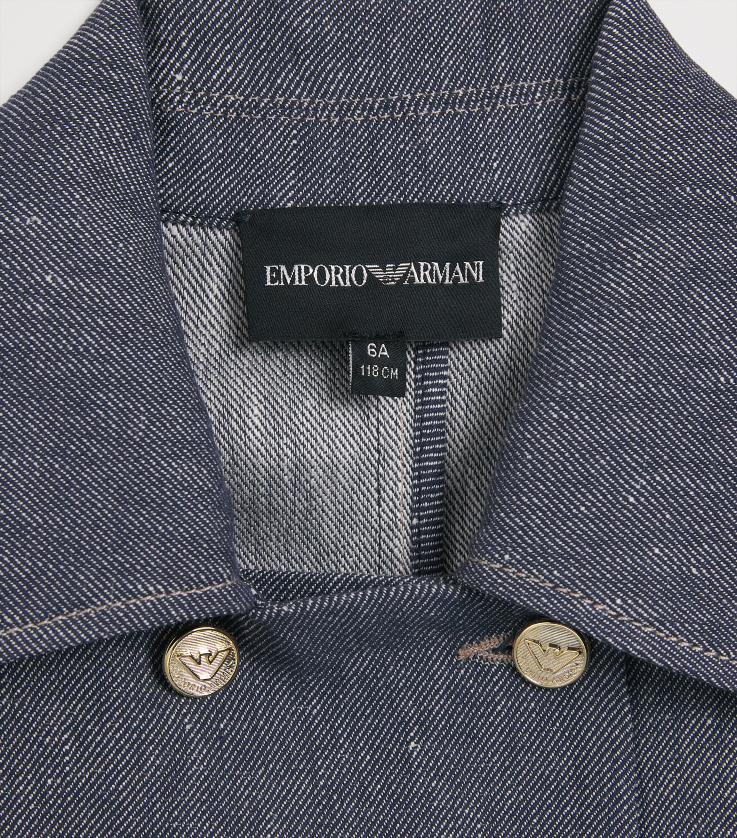 Linen-Cotton Denim Jacket (4-14 Years) FOLKSTONE GRAY Image 3