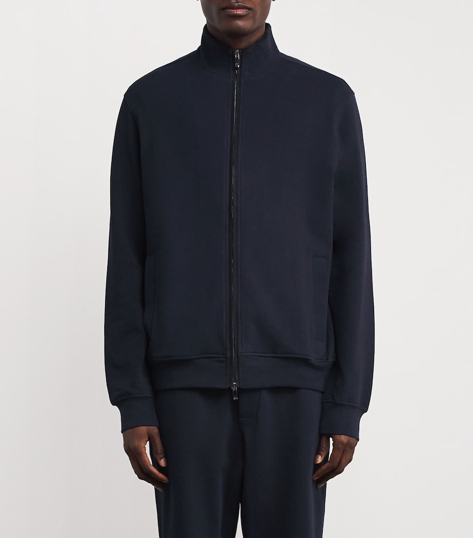 Jersey Zipped Sweatshirt 01 BLUE NAVY Image 3