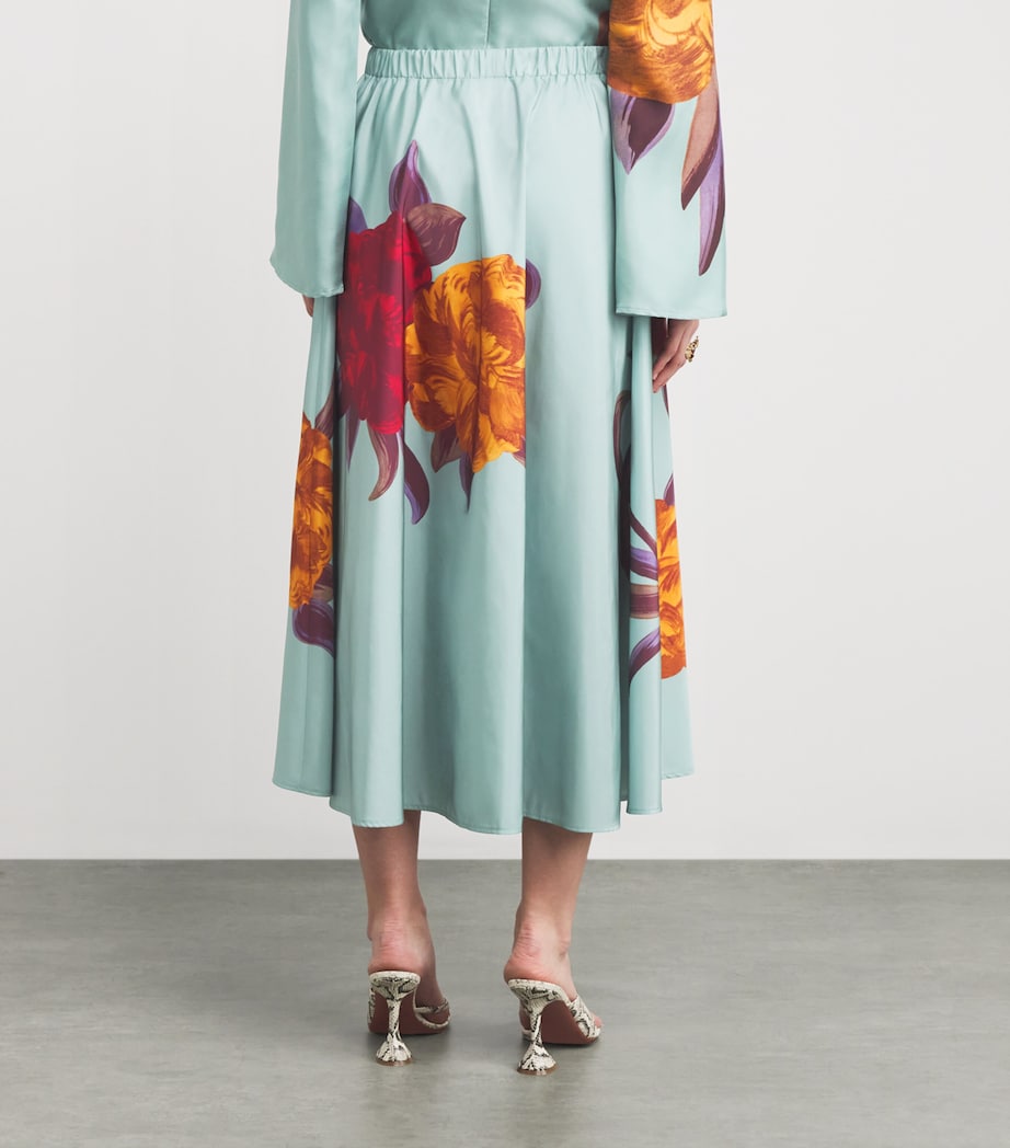 Floral Drawstring Midi Skirt BU01PEONY PLACEE Image 4