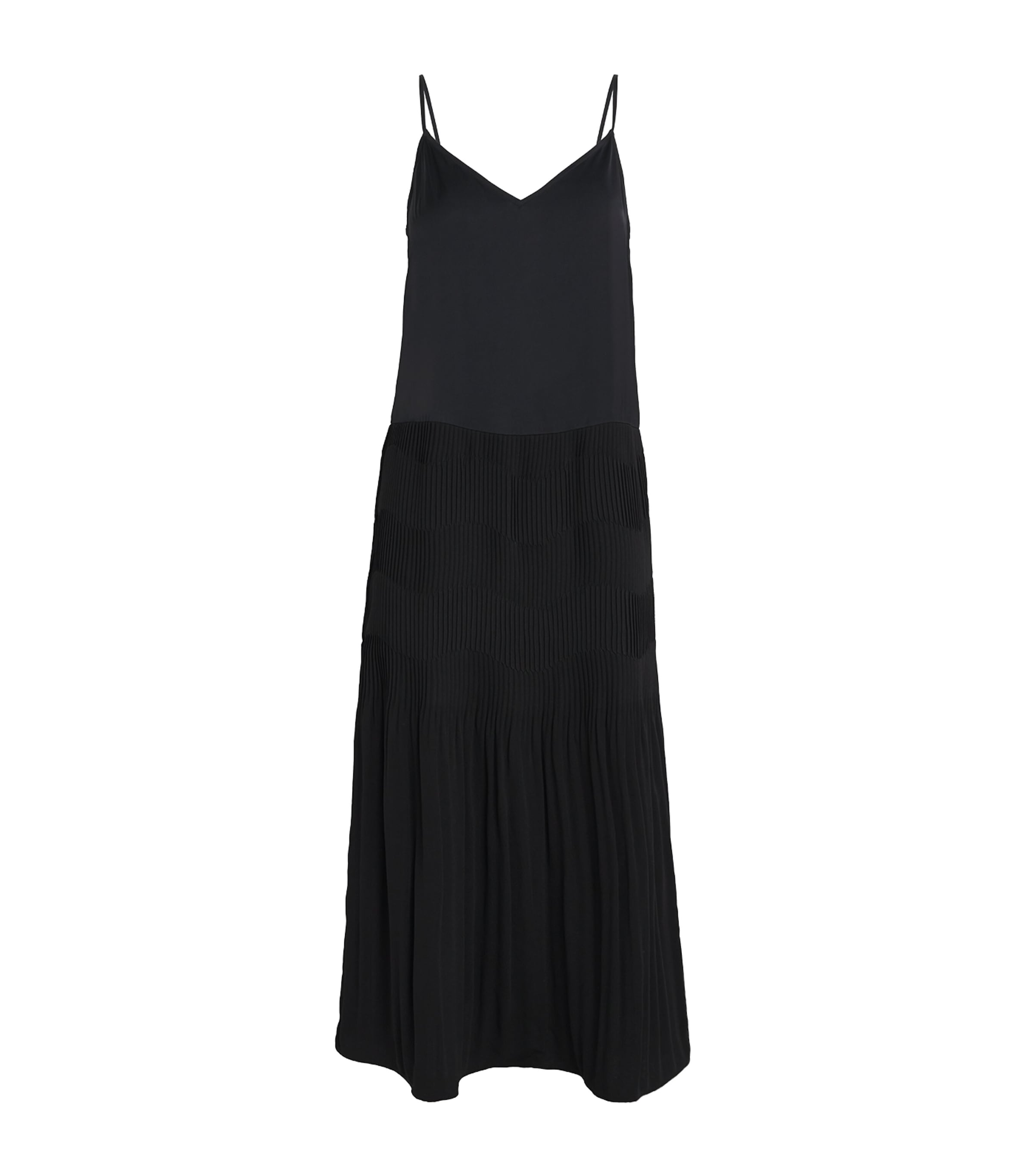 Claudie Pierlot Pleated Midi Dress In Black