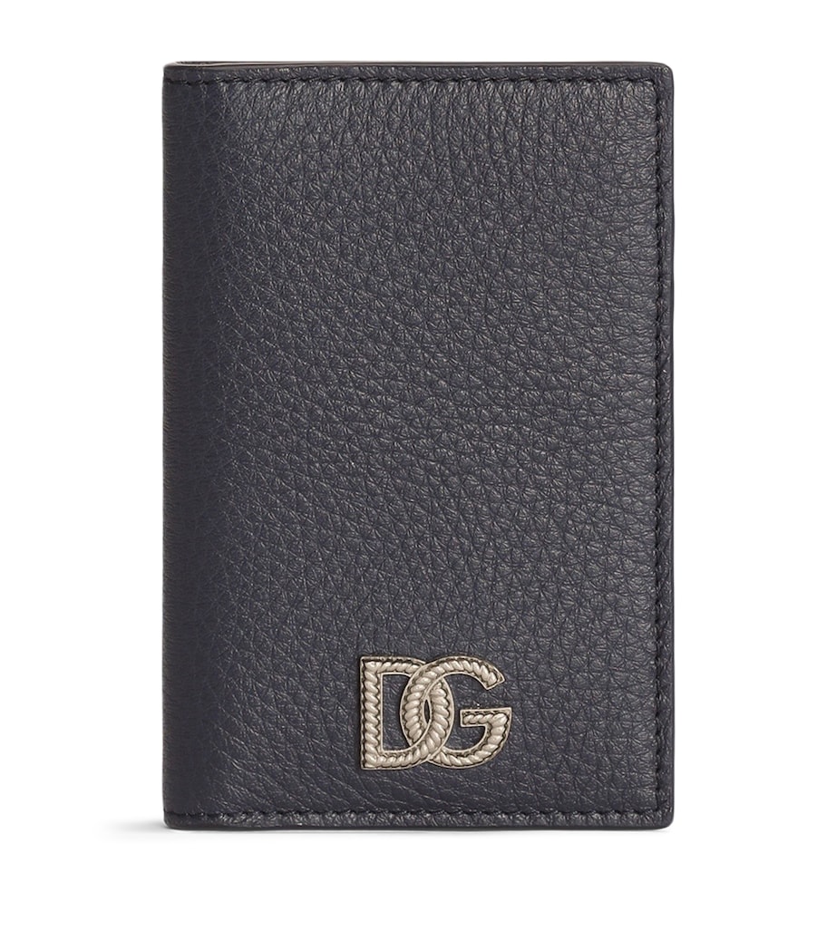 Dolce&Gabbana Leather DG Millennials Card Holder Blue Image 1