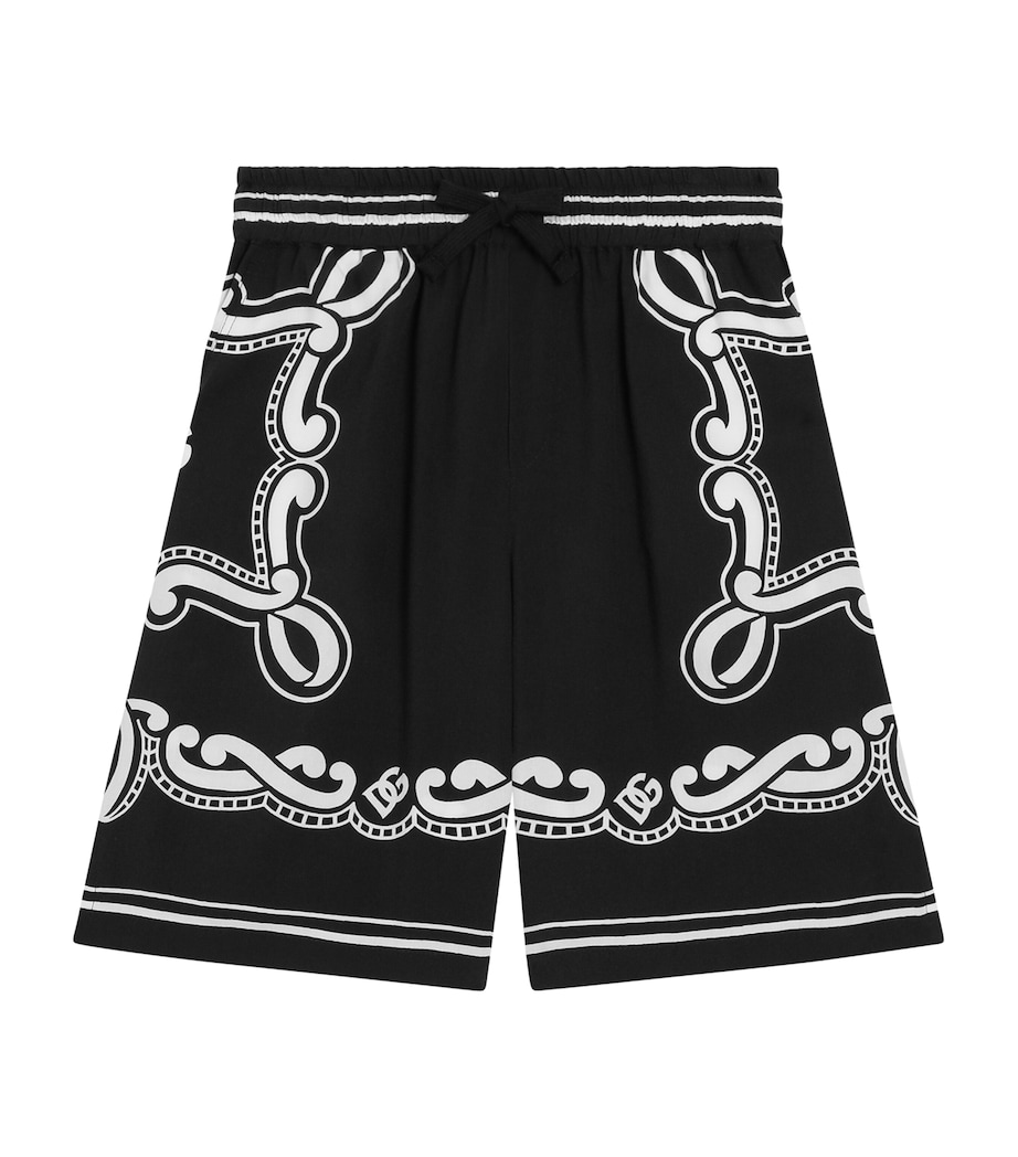 Bandana Print Bermuda Shorts (8-12+ Years) HN9RA-BANDANA NERO Image 1