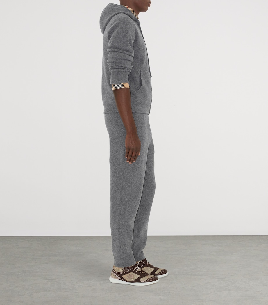 Cashmere-Blend Zip-Up Slim Hoodie GREY Image 3