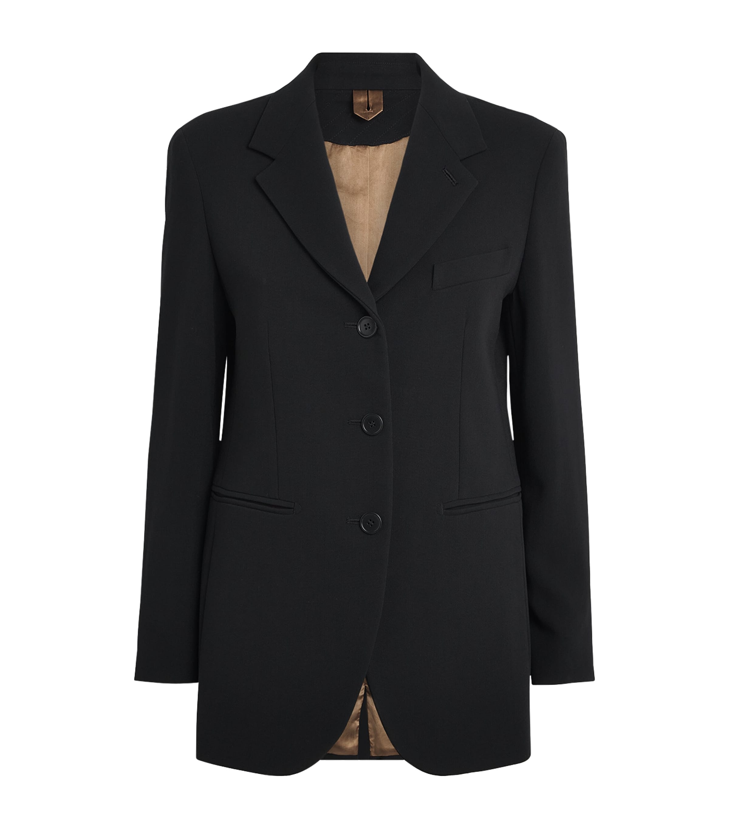 Max Mara Womens Wool Single-Breasted Blazer Black Image 1