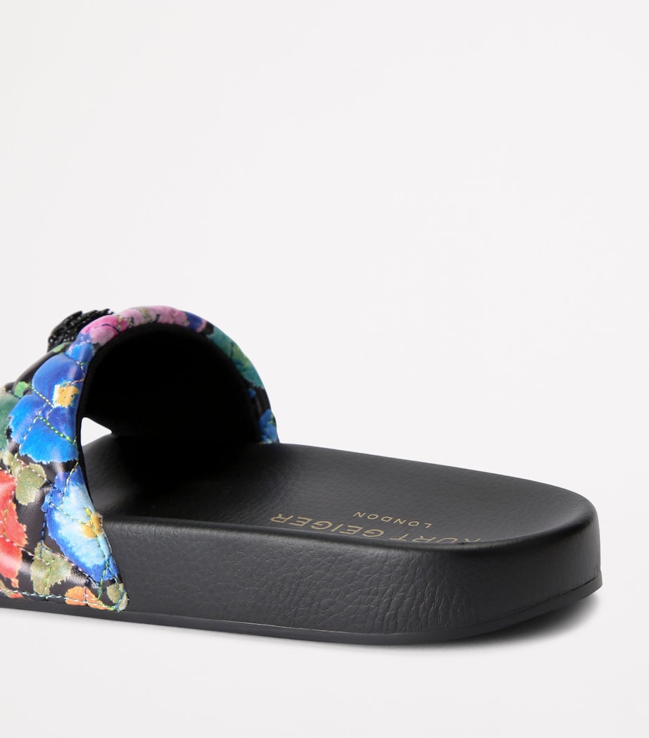 Kurt Geiger London Floral Meena Slides Blk/other Image 2