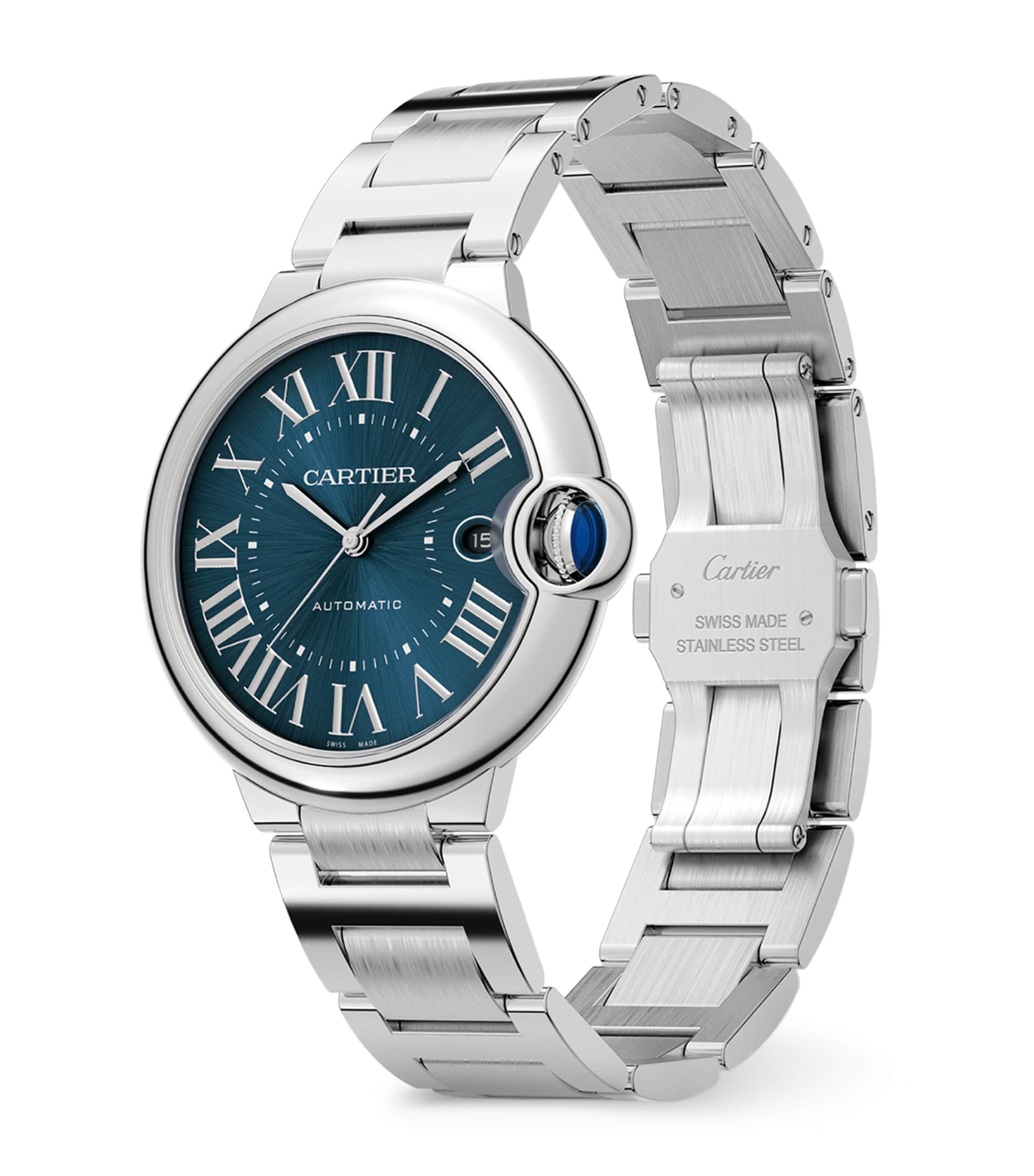 Cartier Stainless Steel Ballon Bleu de Cartier Watch 40mm Silver Image 2