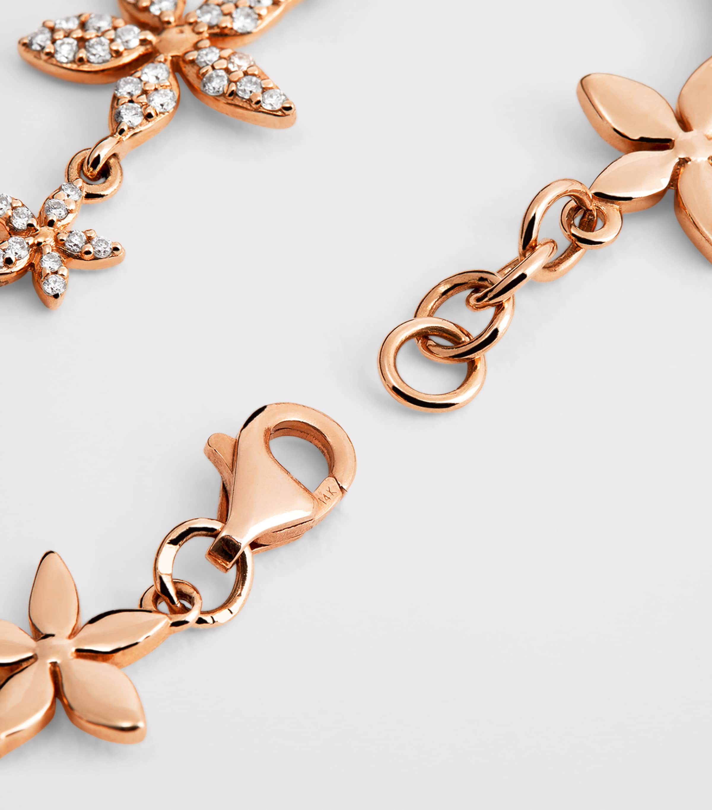 Rose Gold and Diamond Apple Seed Bracelet ROSE GOLD Image 4