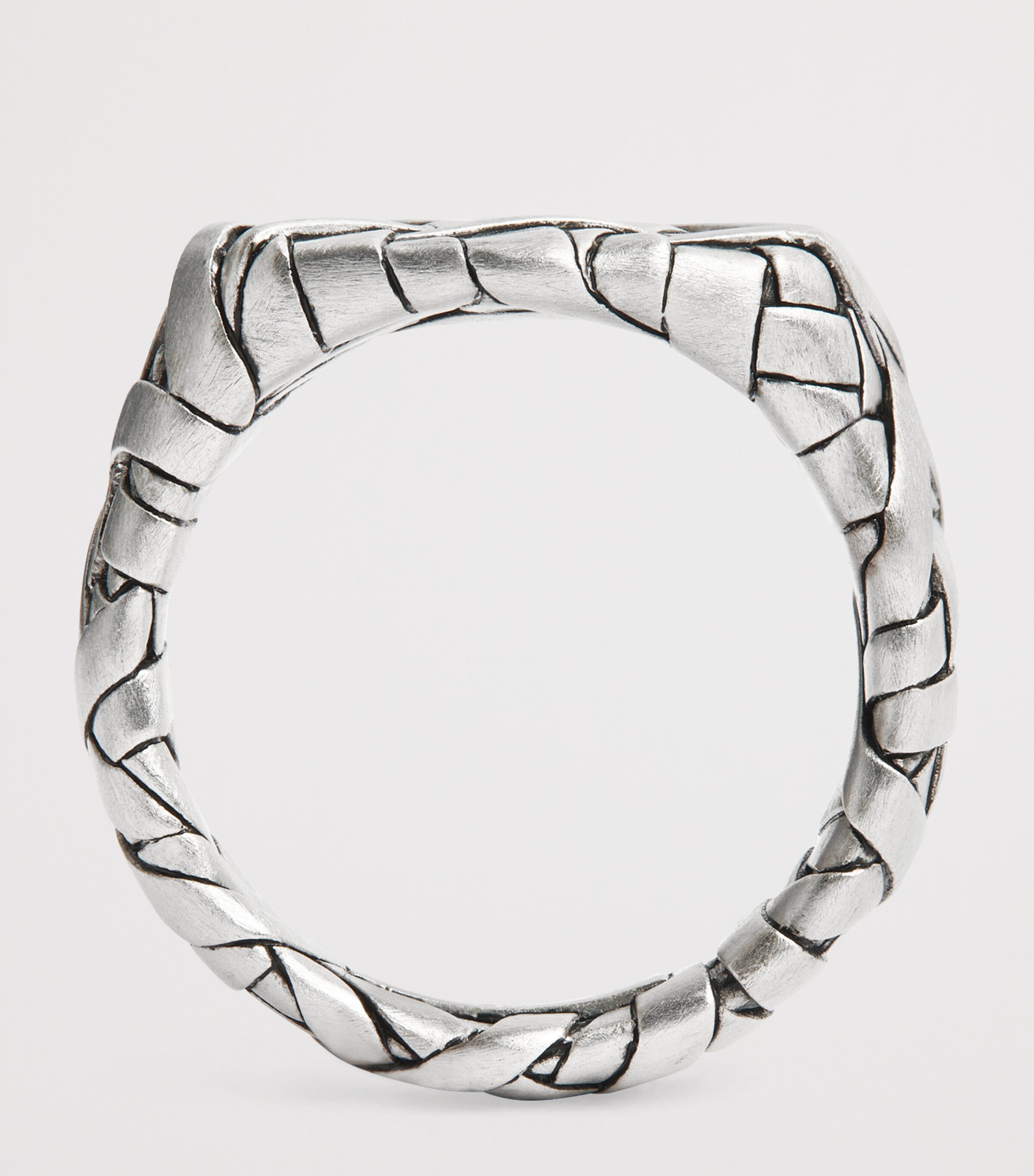 Tom Wood Rhodium-Plated Sterling Silver Quilt Ring Sterling Silver Image 3