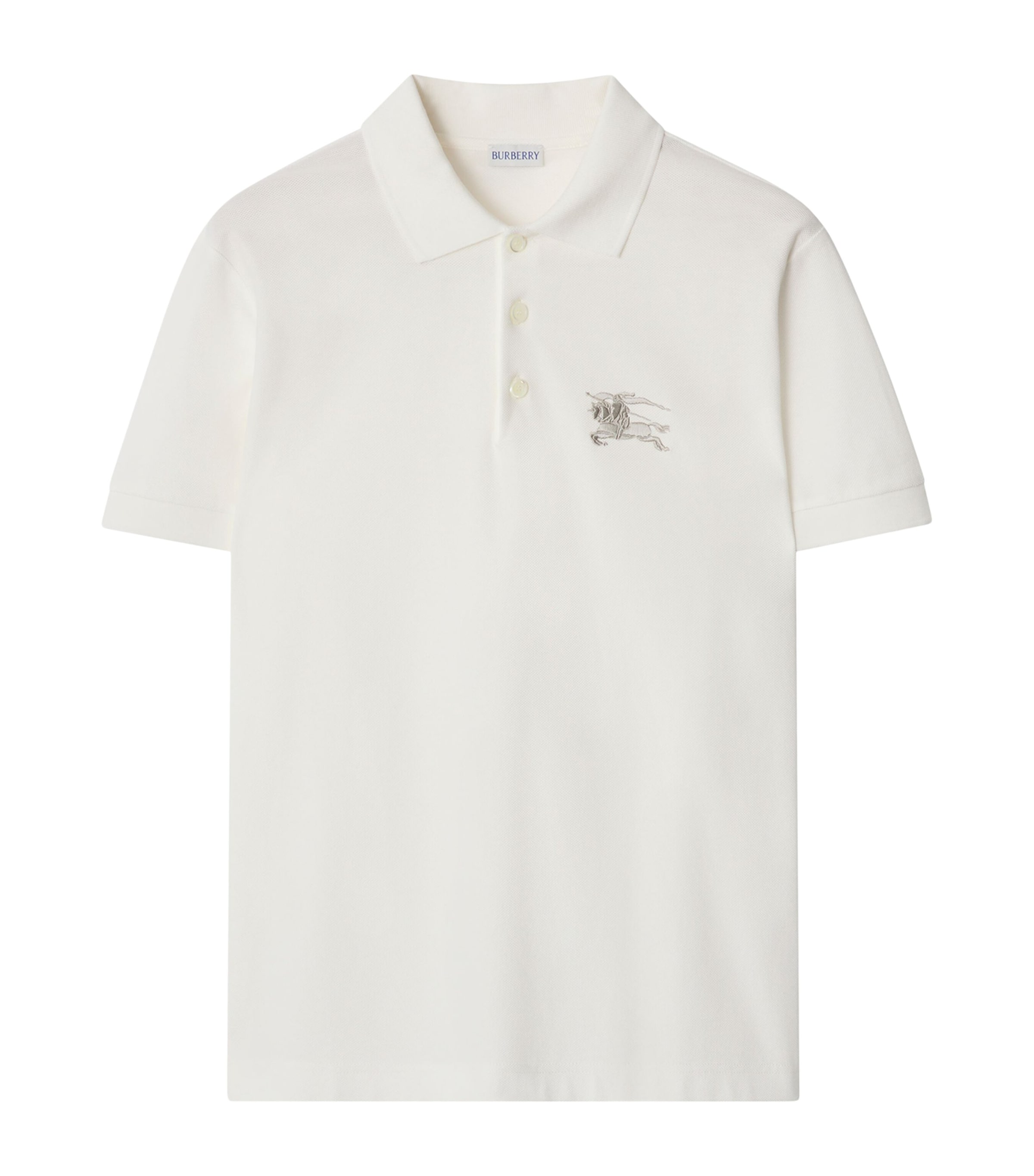 Embroidered Metallic EKD Polo Shirt CHALK Image 1