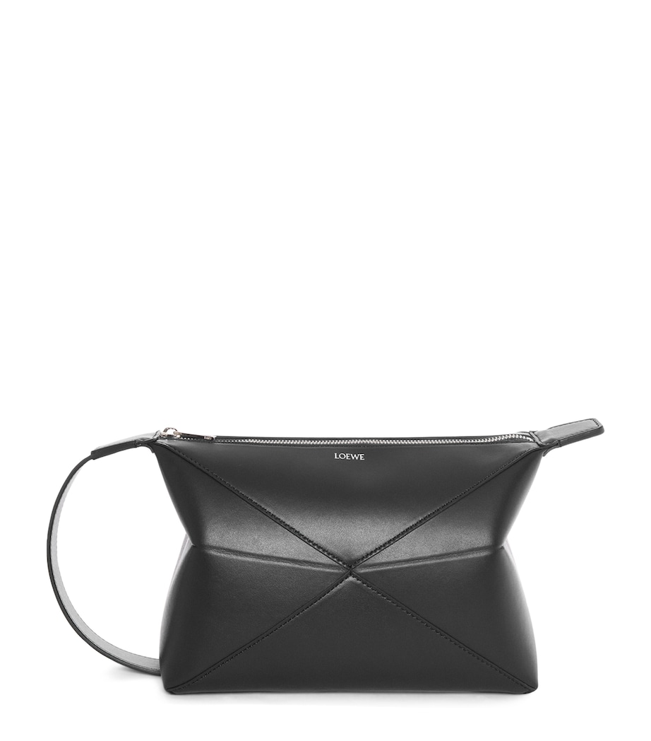LOEWE Puzzle Fold Wash Bag Black Image 1