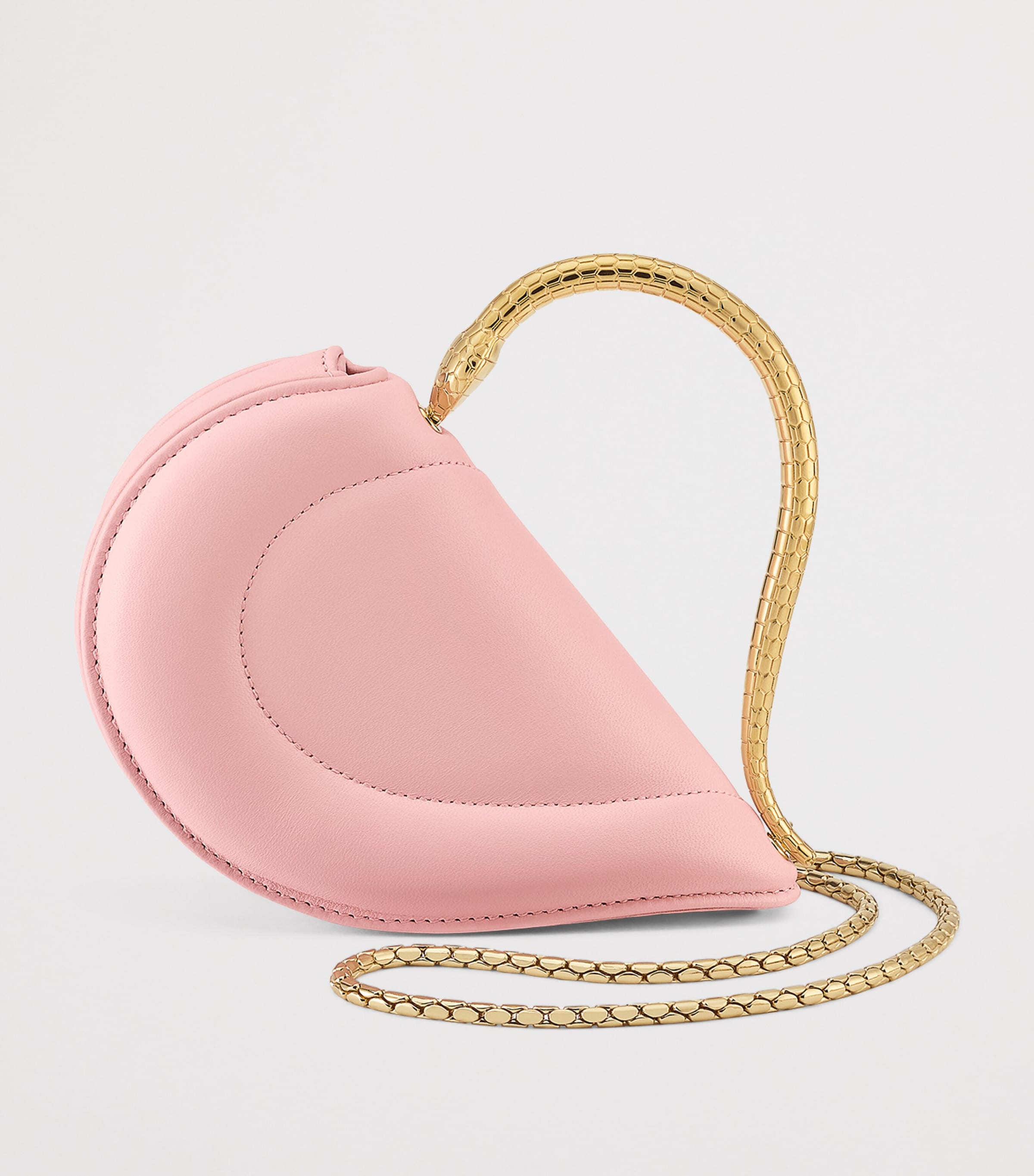 Leather Serpenti Cuore 1968 Top-Handle Bag PINK MEDIUM Image 2