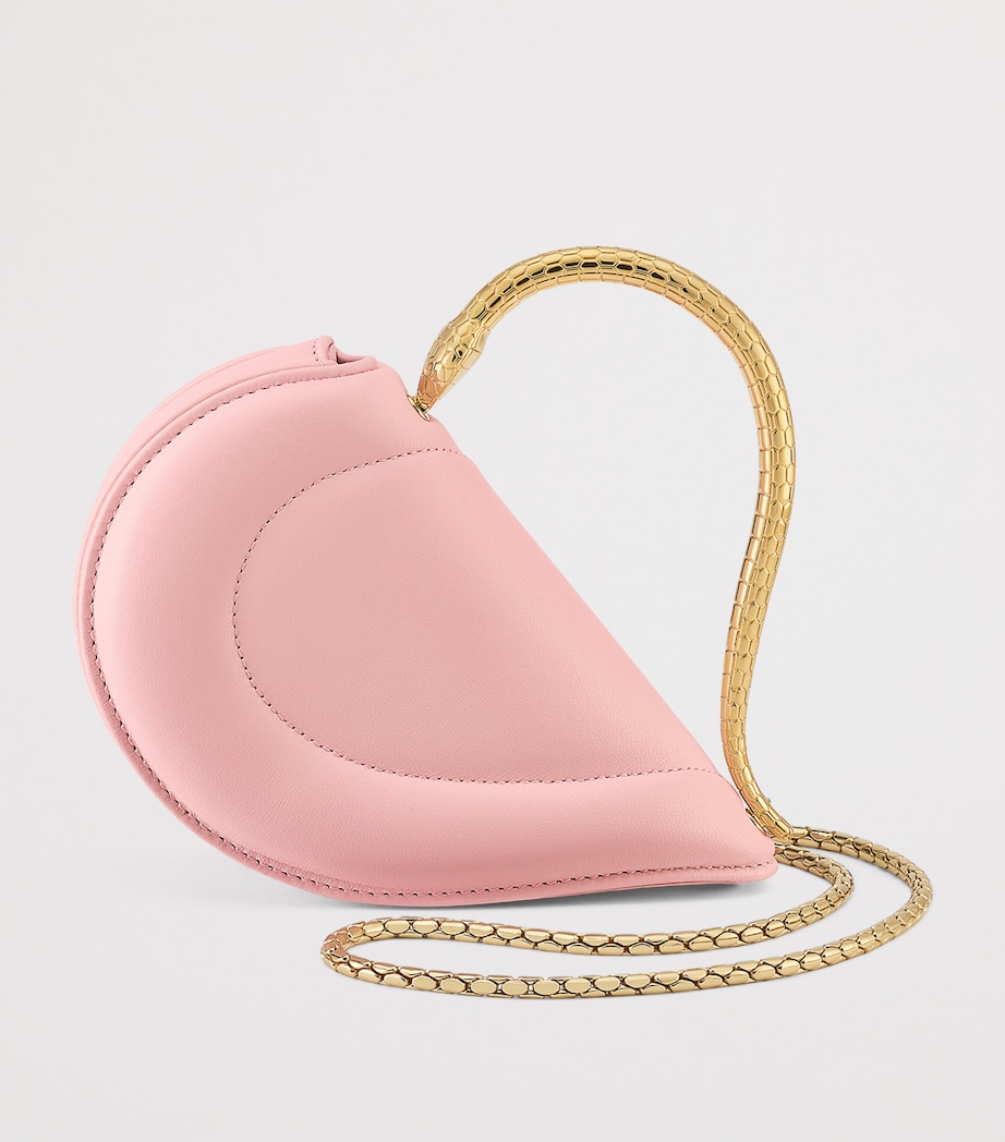 Leather Serpenti Cuore 1968 Top-Handle Bag PINK MEDIUM Image 2